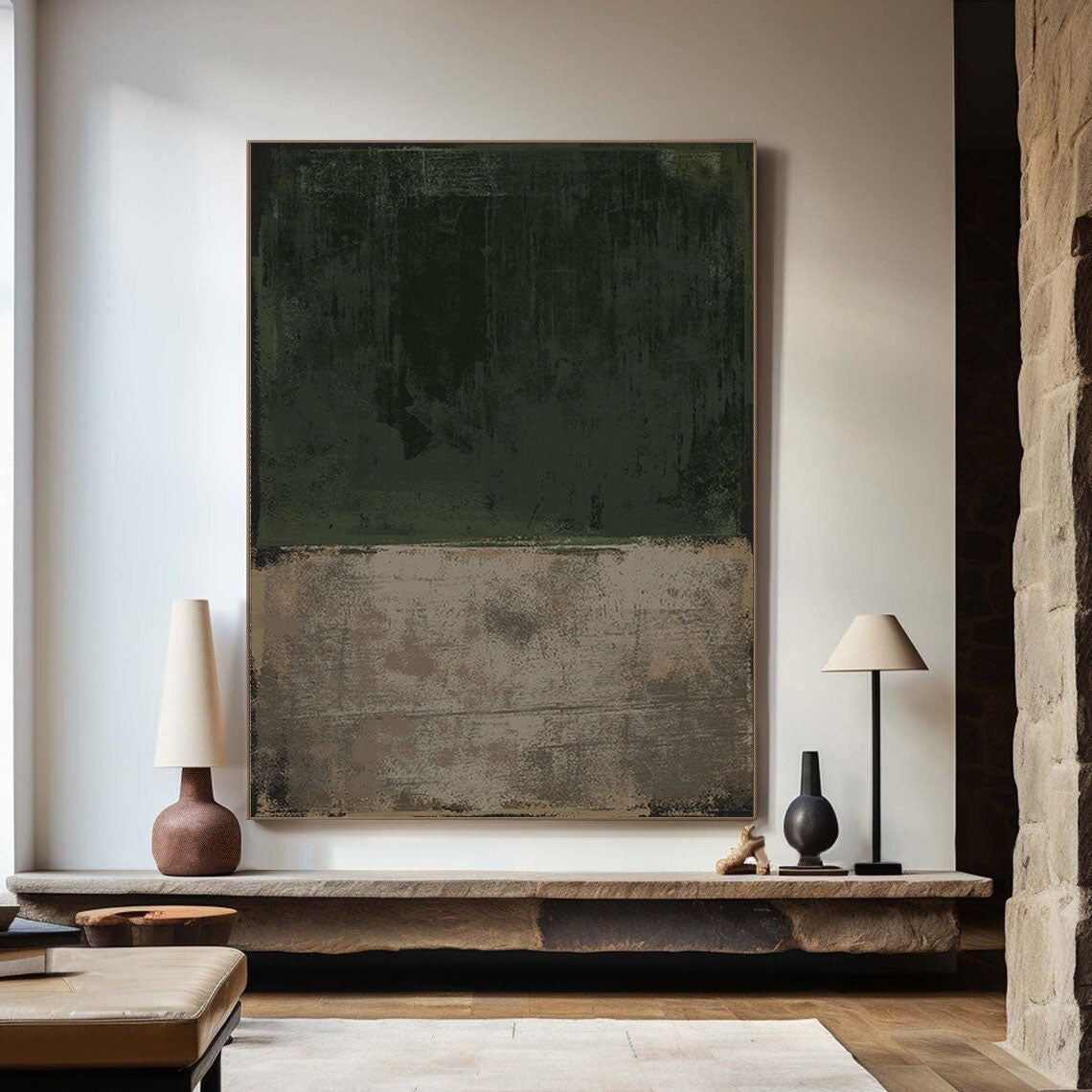vipgallery Blue & Green Abstract Painting #CXA 013