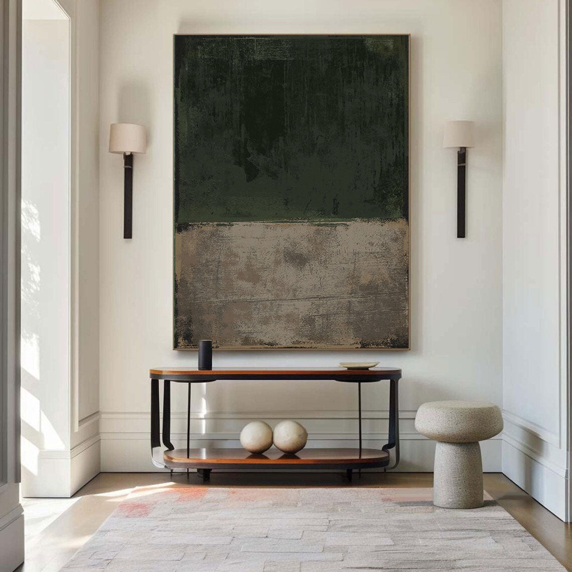 vipgallery Blue & Green Abstract Painting #CXA 013