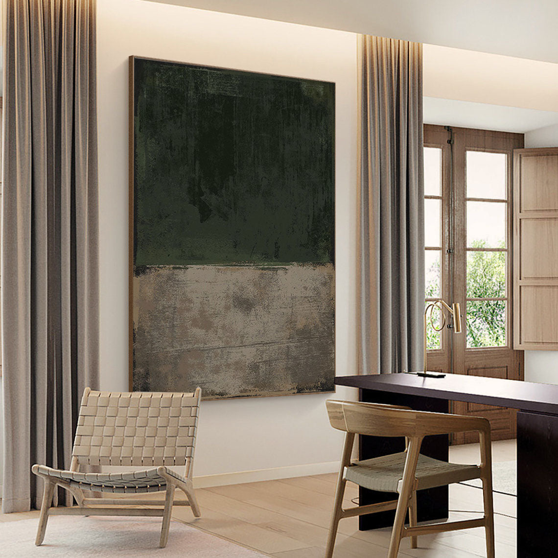 vipgallery Blue & Green Abstract Painting #CXA 013