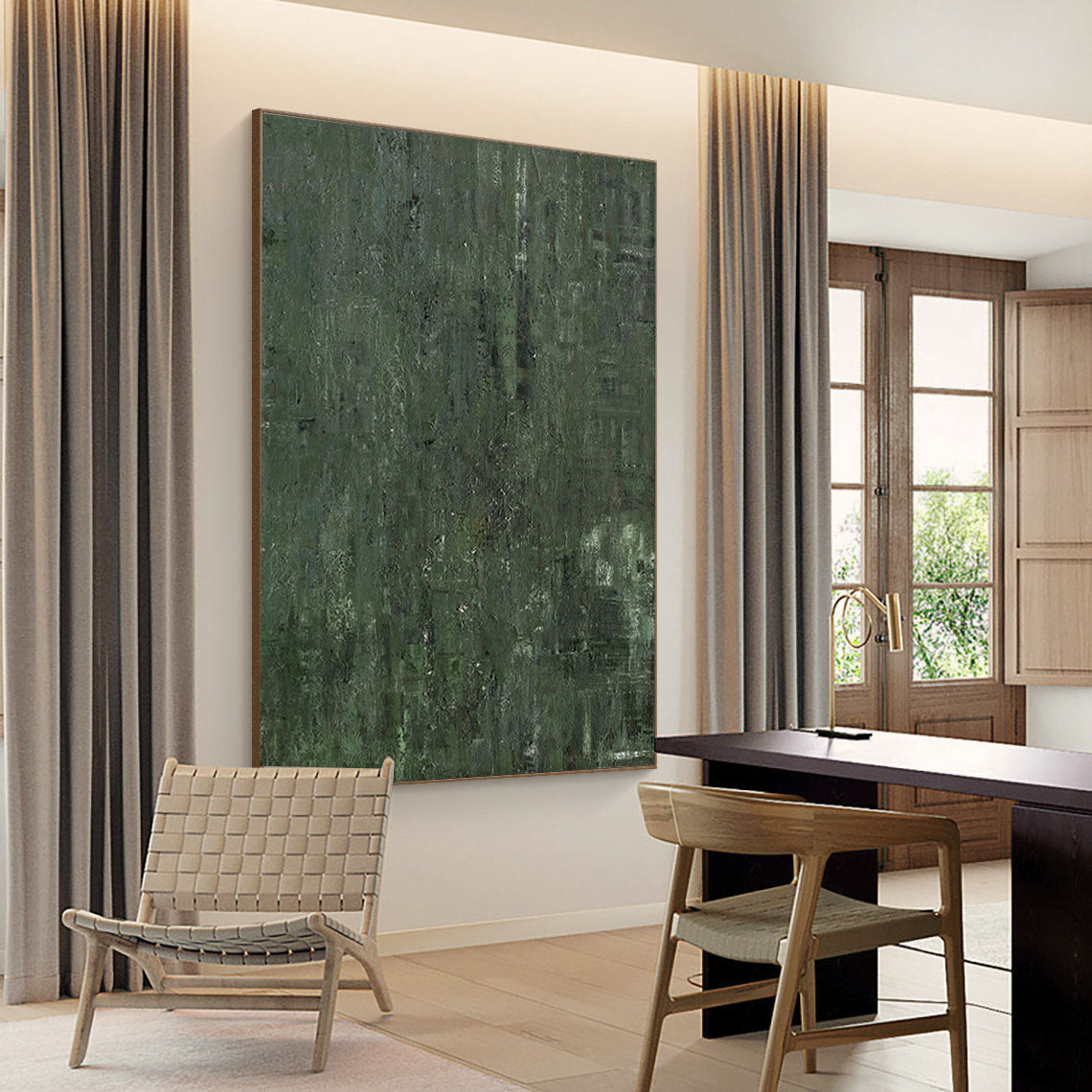 vipgallery Blue & Green Abstract Painting #CXA 012