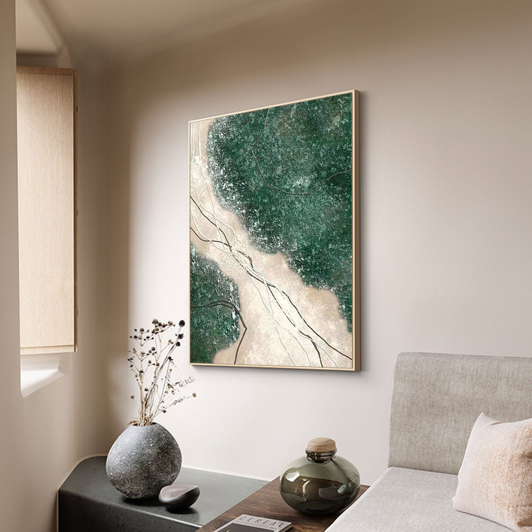 vipgallery Blue & Green Abstract Painting #CXA 007