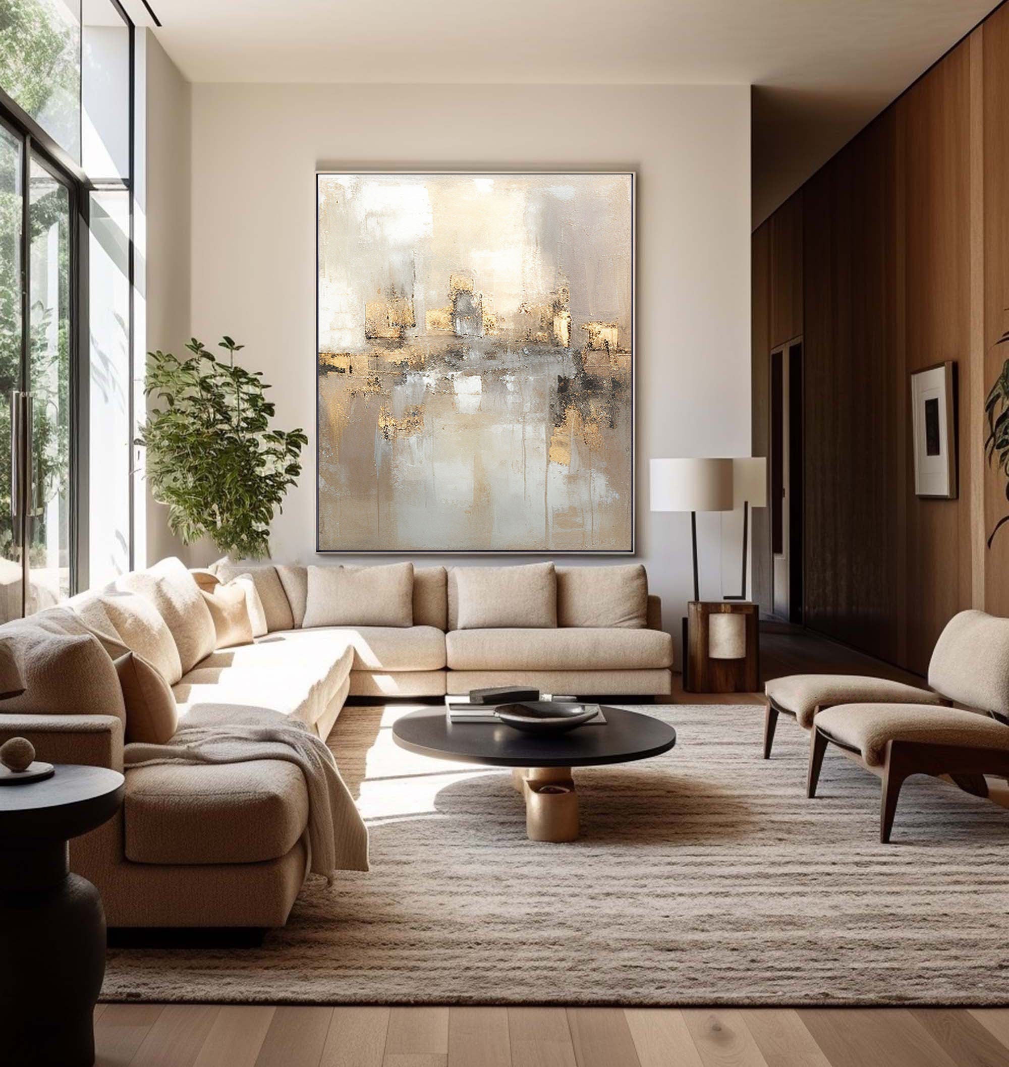 vipgallery Grey Minimalist Painting #CXA 003