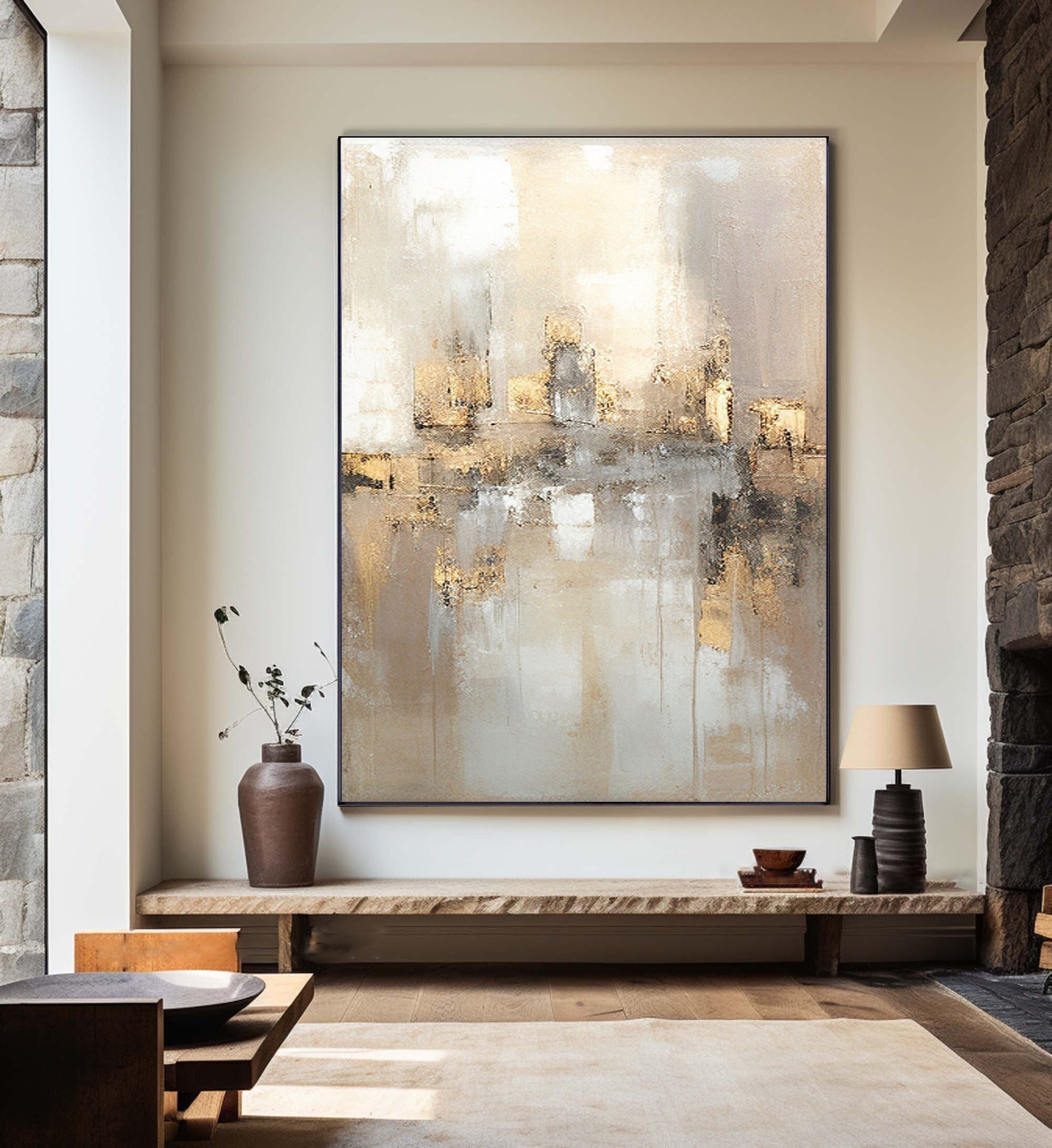 vipgallery Grey Minimalist Painting #CXA 003