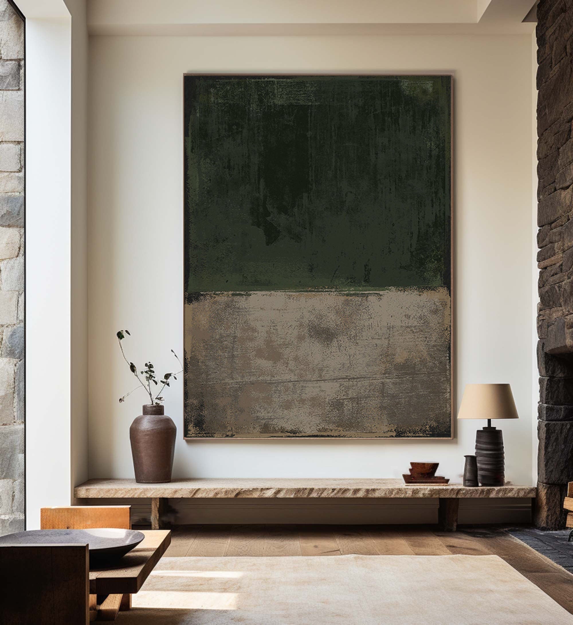 vipgallery Blue & Green Abstract Painting #CXA 013