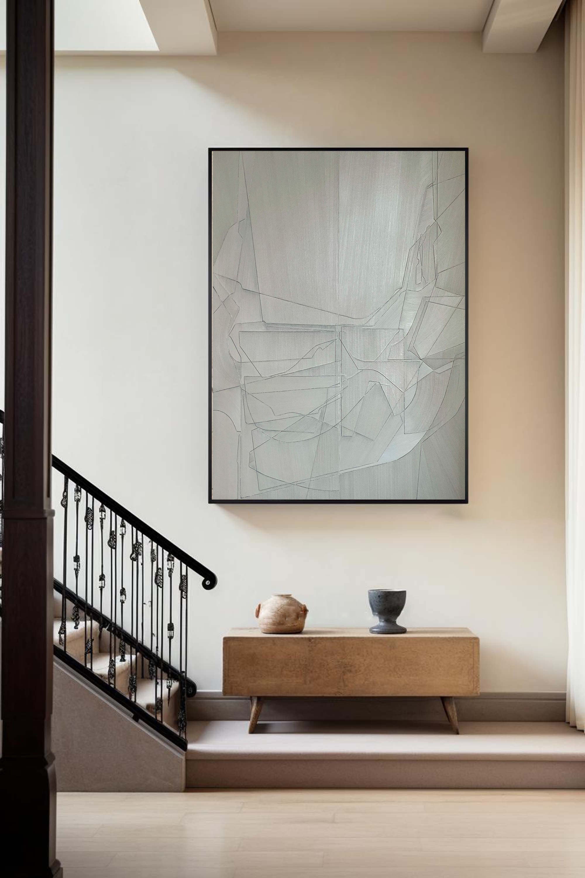 vipgallery Grey Minimalist Painting #CXA 007
