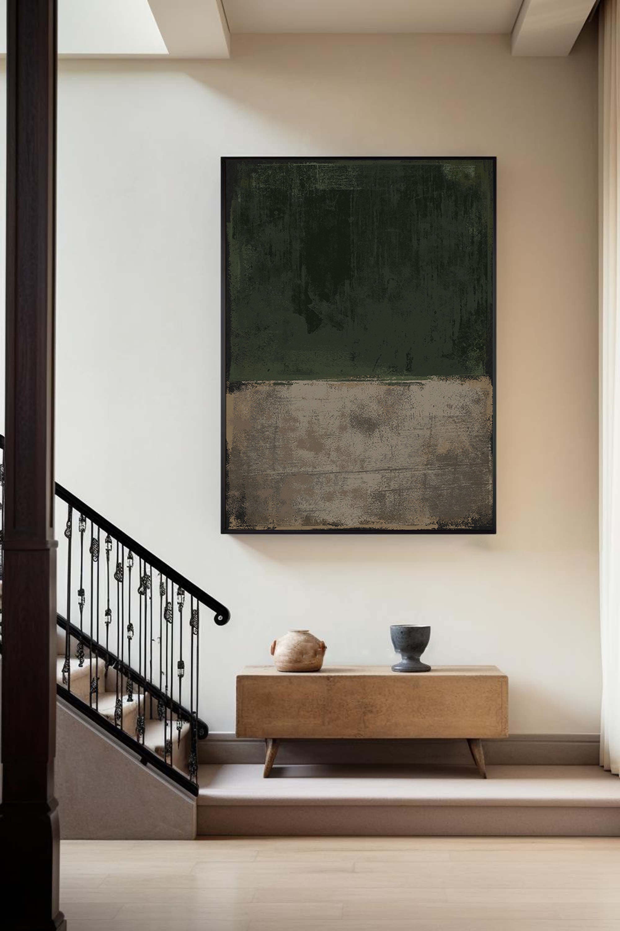 vipgallery Blue & Green Abstract Painting #CXA 013