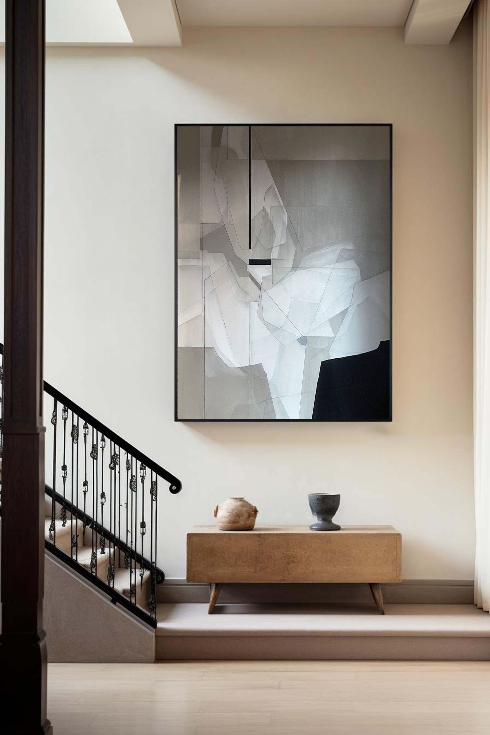 vipgallery Grey Minimalist Painting #CXA 012