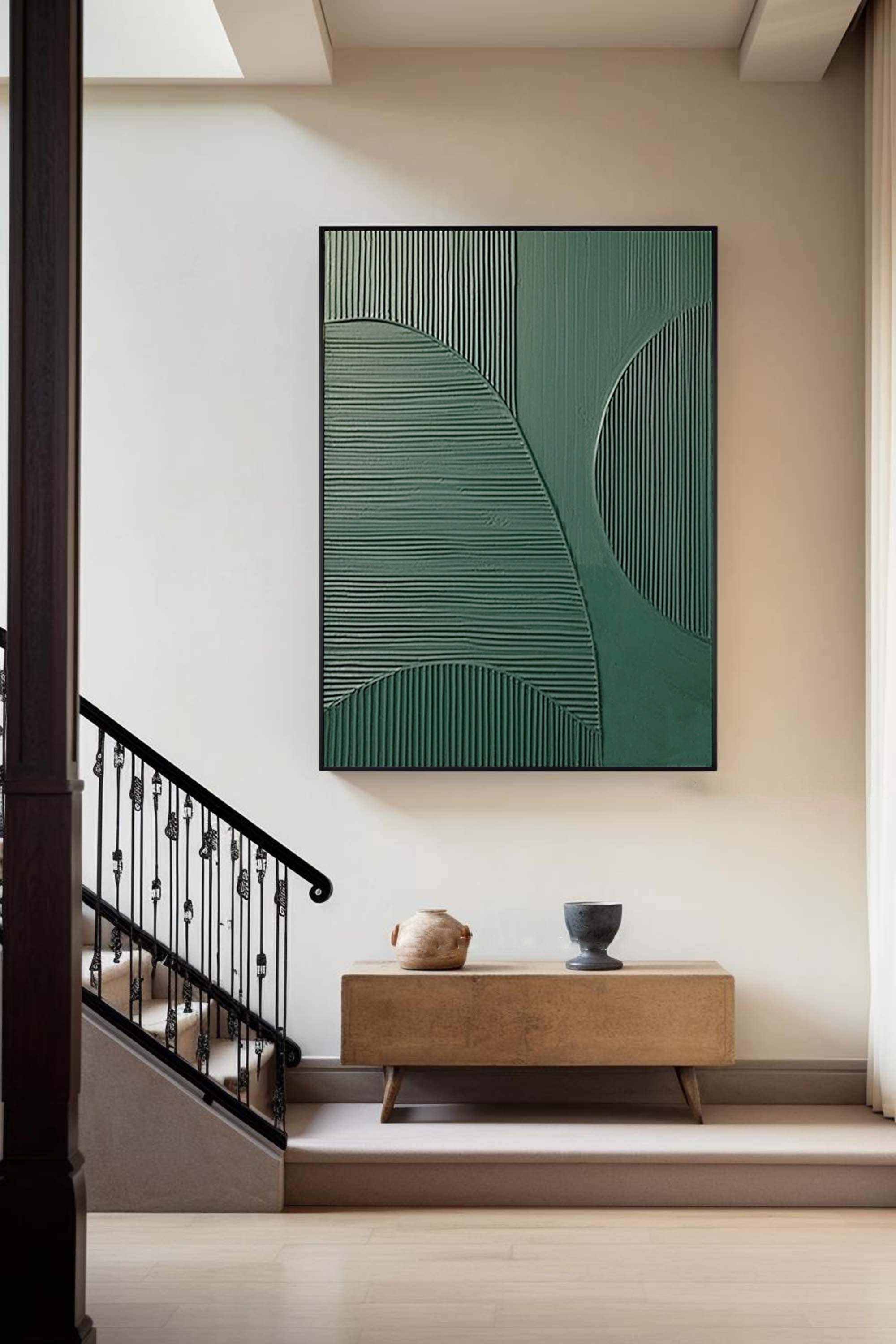 vipgallery Blue & Green Abstract Painting #CXA 009