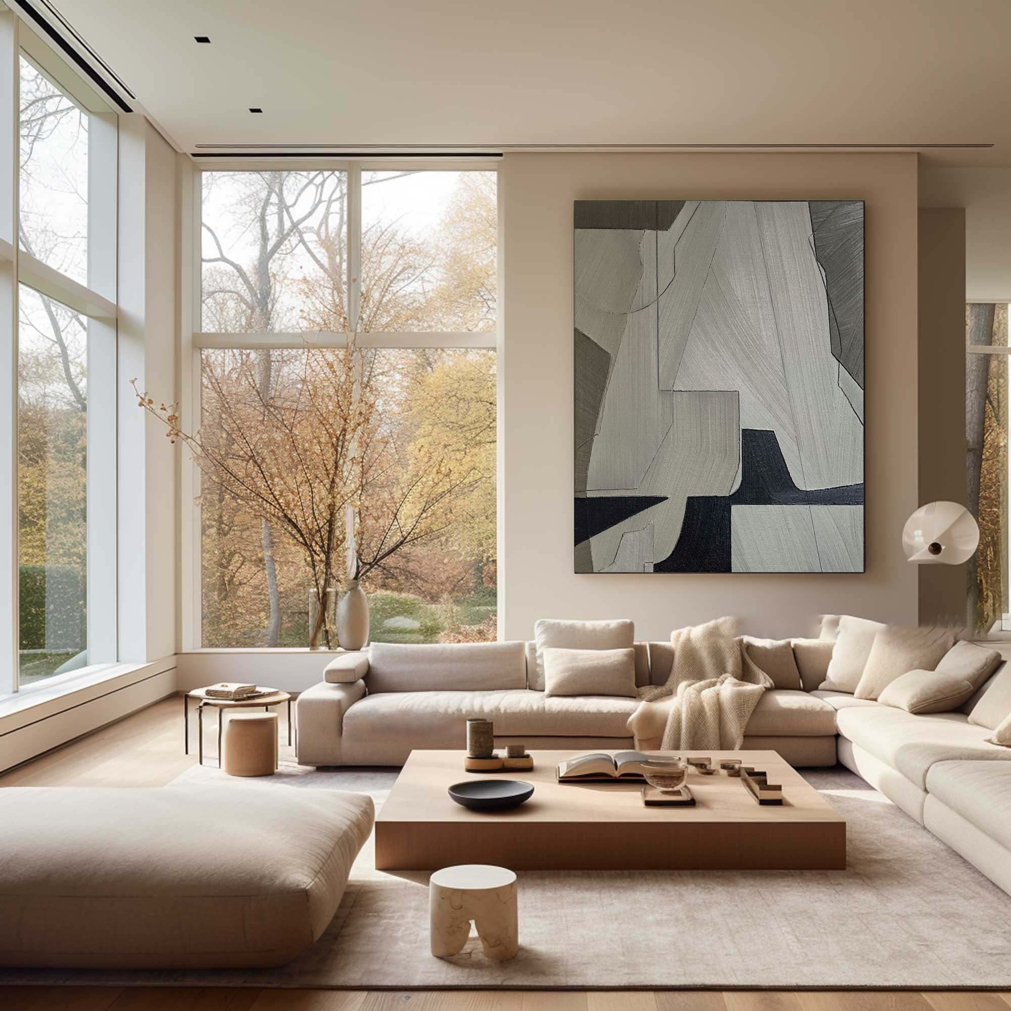 vipgallery Grey Minimalist Painting #CXA 010