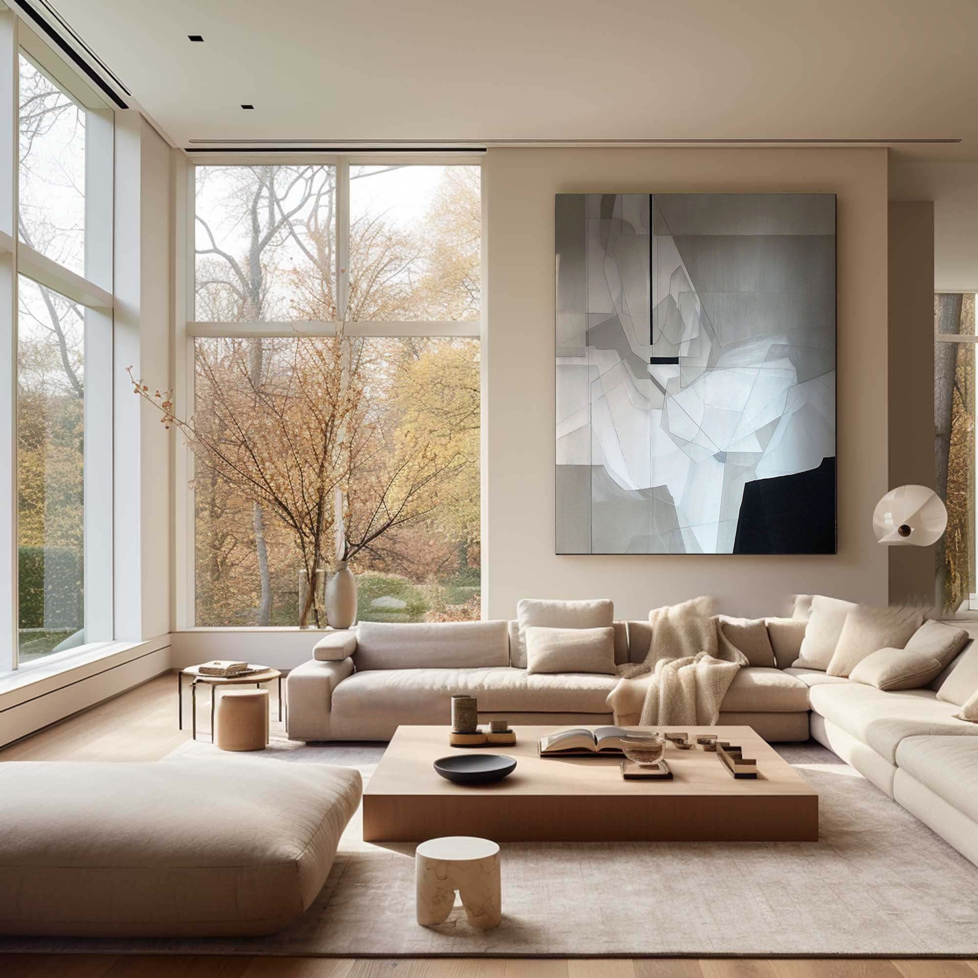 vipgallery Grey Minimalist Painting #CXA 012