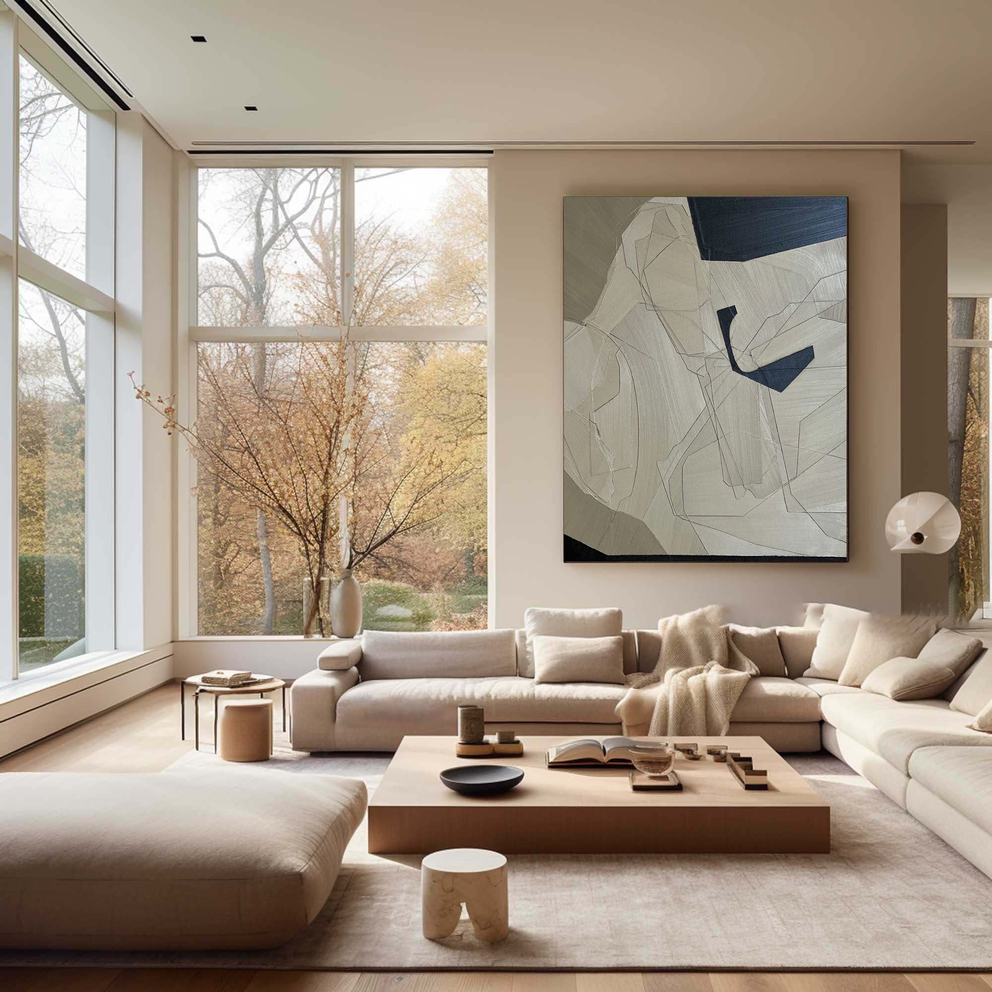 vipgallery Grey Minimalist Painting #CXA 008