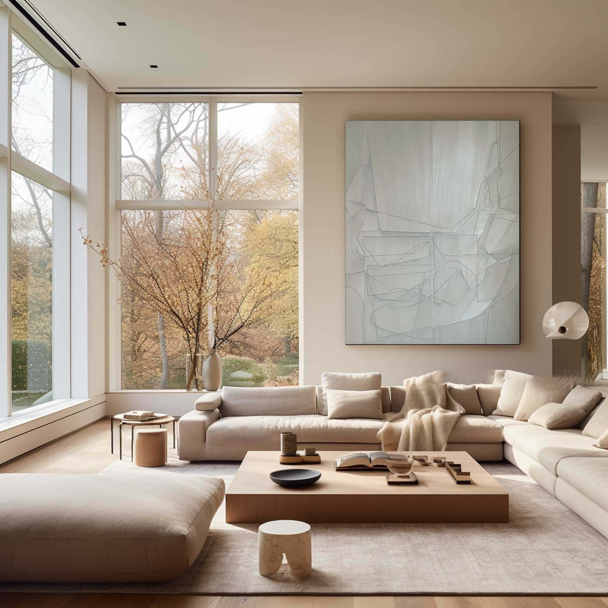 vipgallery Grey Minimalist Painting #CXA 007