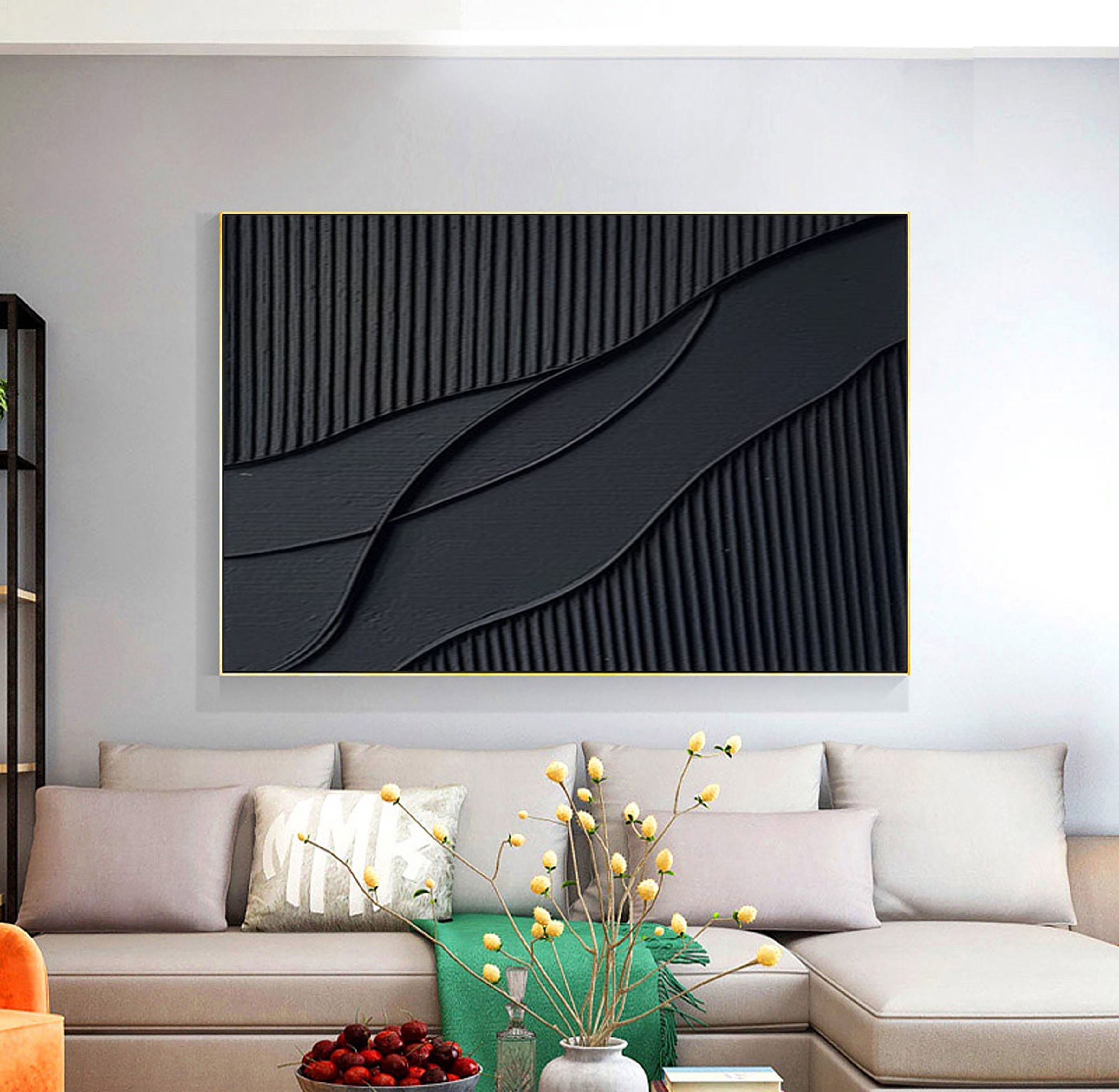 vipgallery Black & White Abstract Painting #CXA 023