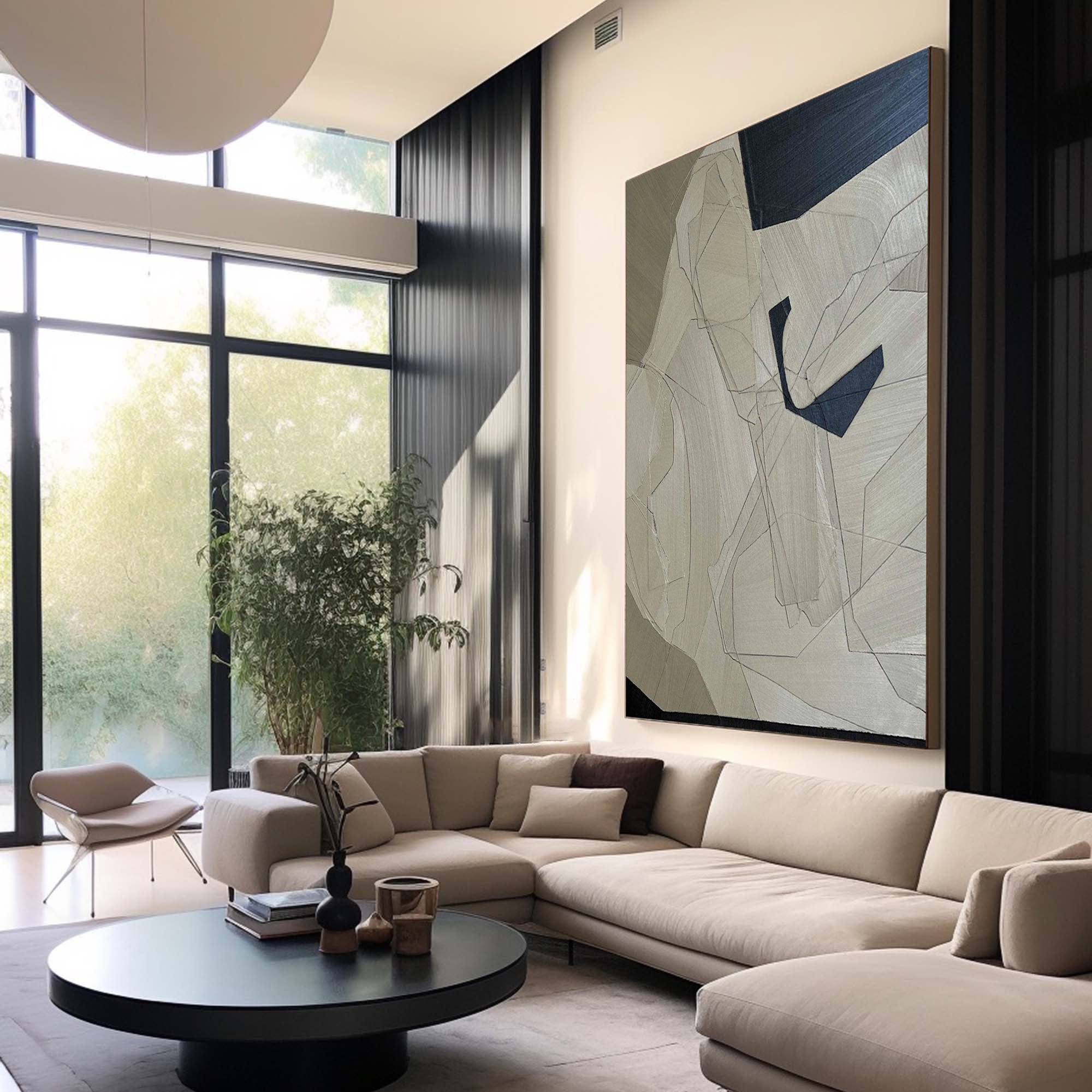 vipgallery Grey Minimalist Painting #CXA 008
