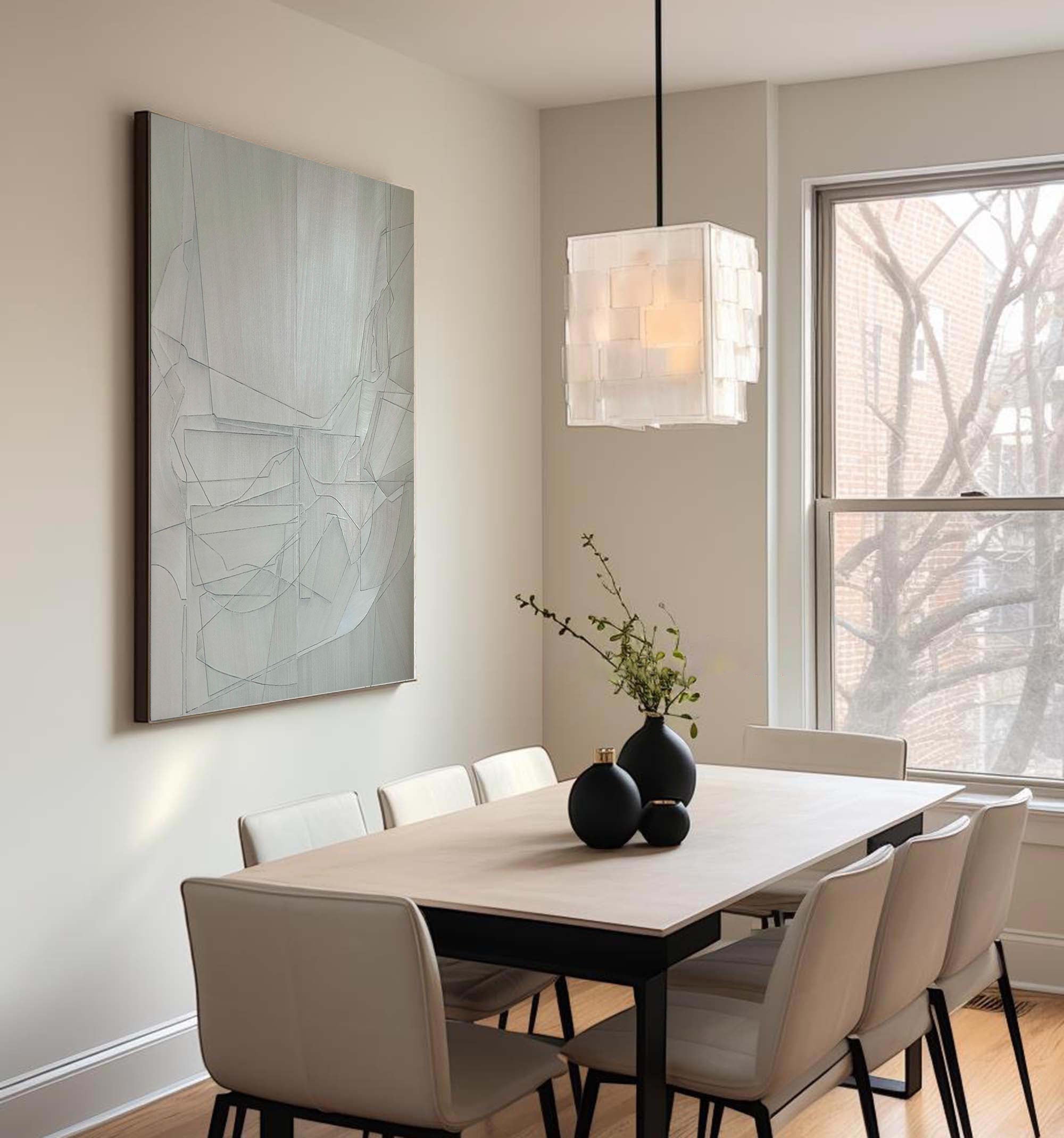 vipgallery Grey Minimalist Painting #CXA 007