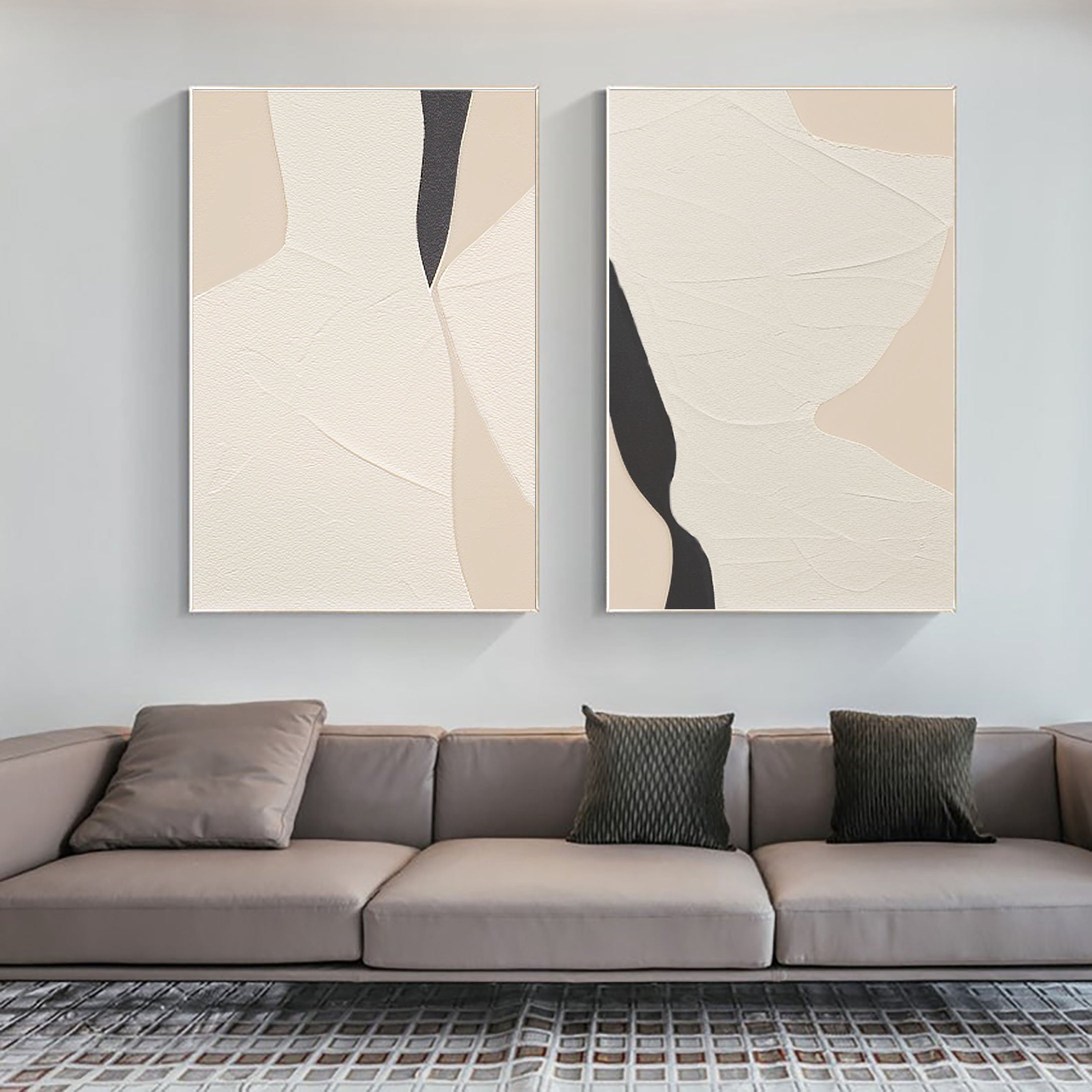 vipgallery Abstract Tranquility Painting SET OF 2 #CXA 010