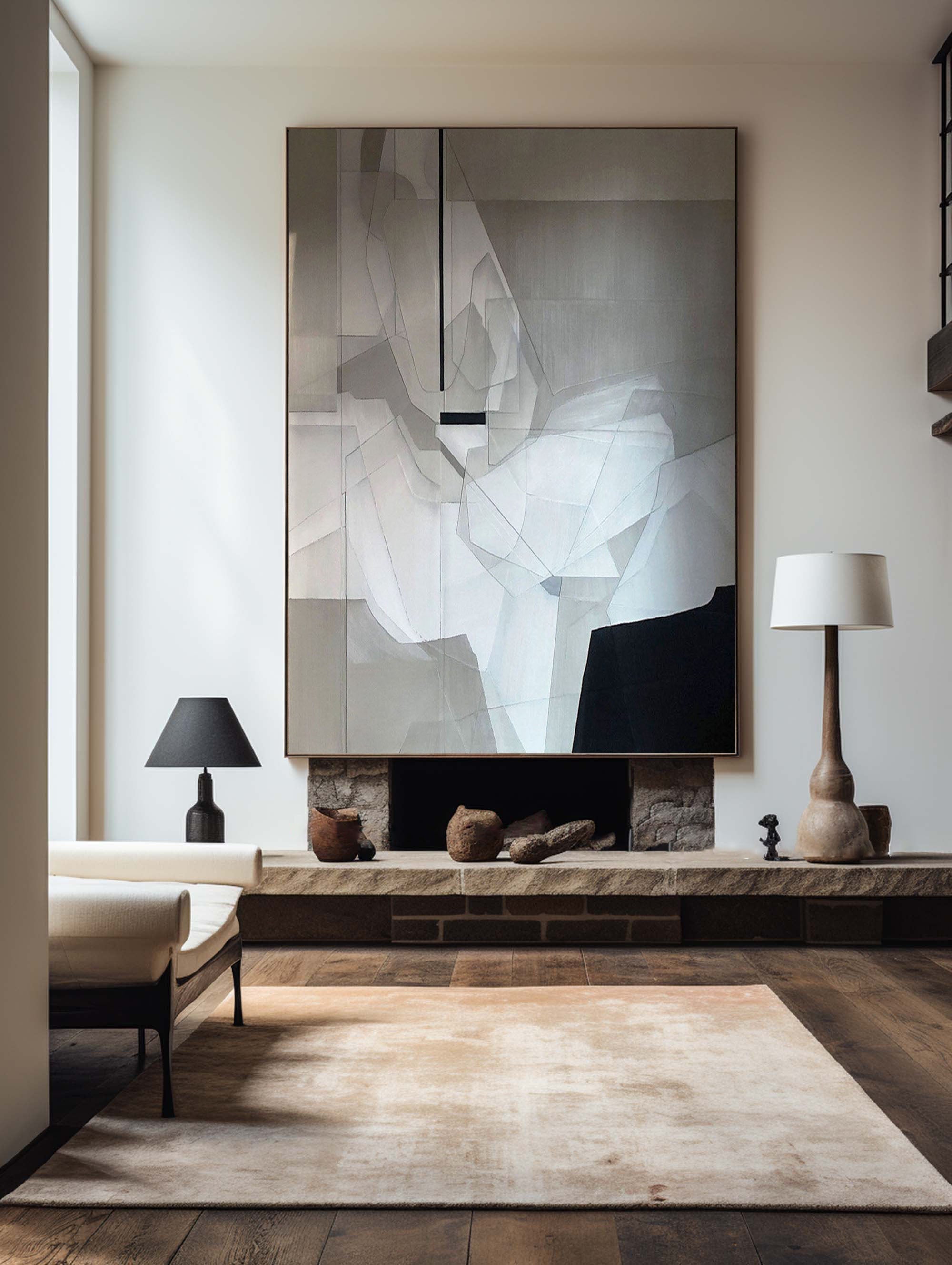 vipgallery Grey Minimalist Painting #CXA 012