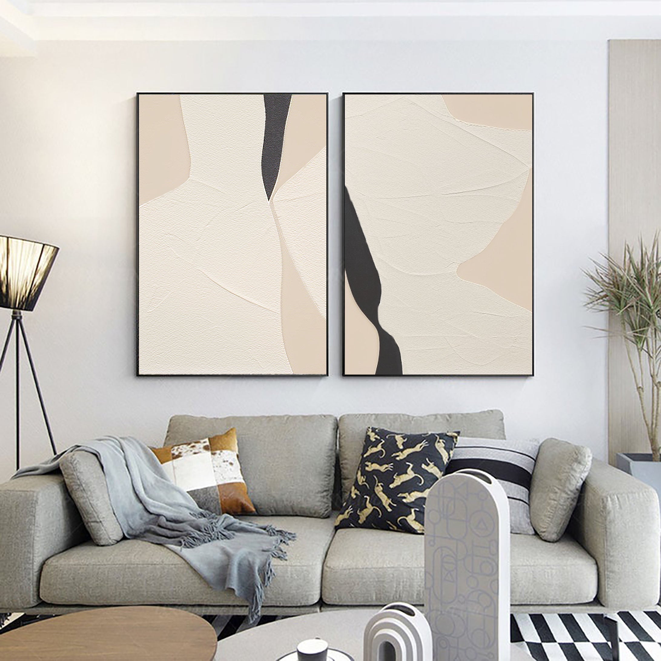vipgallery Abstract Tranquility Painting SET OF 2 #CXA 010