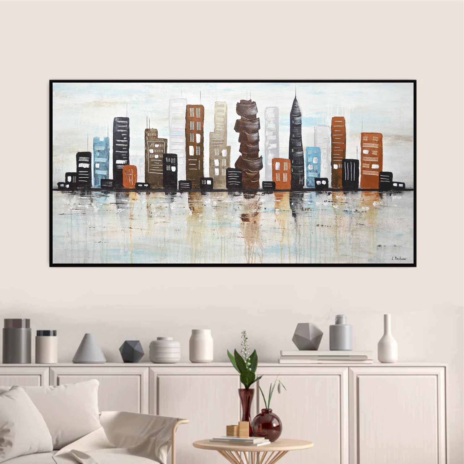 vipgallery Skyline Painting Abstract City Buildings "City of Dreams"