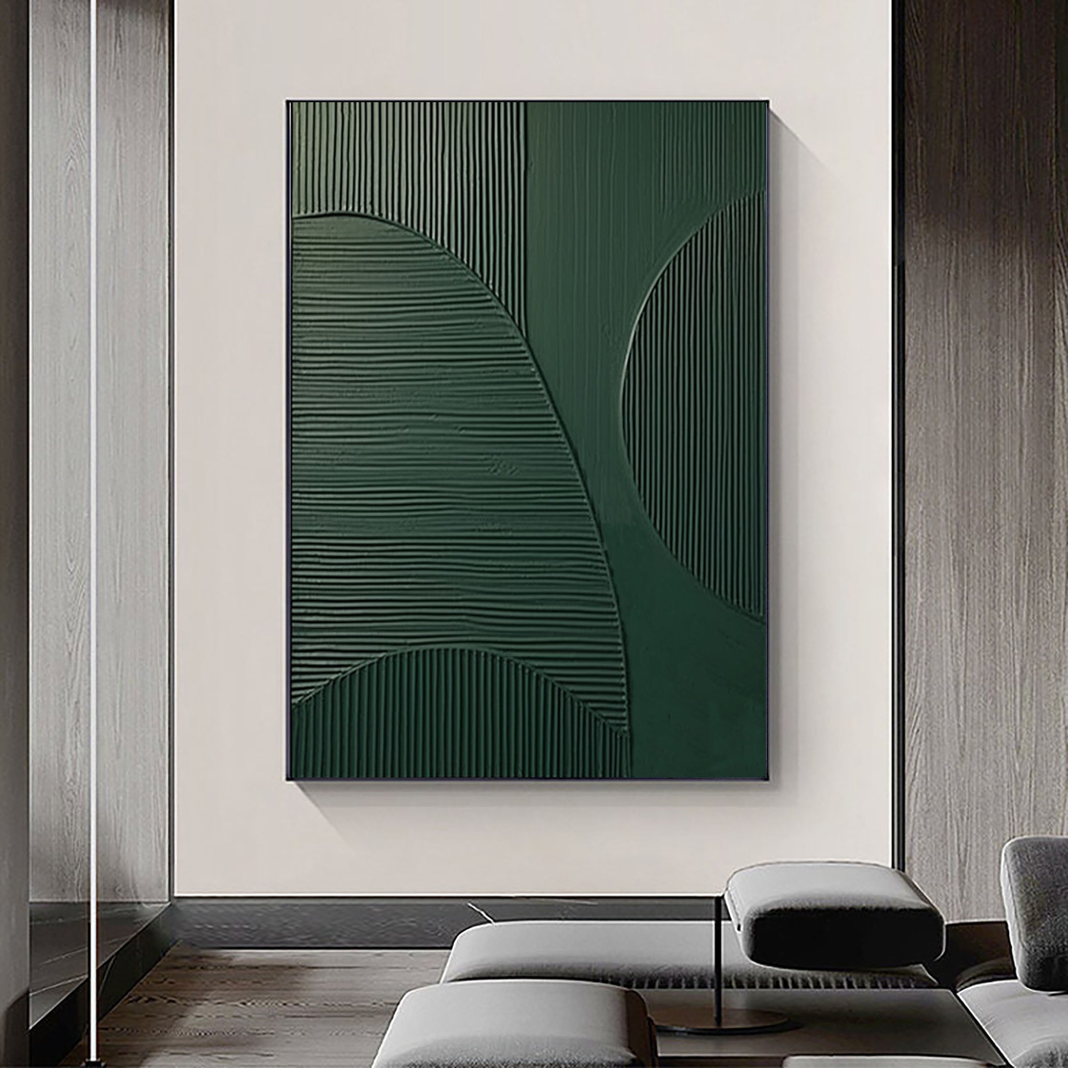 vipgallery Blue & Green Abstract Painting #CXA 009