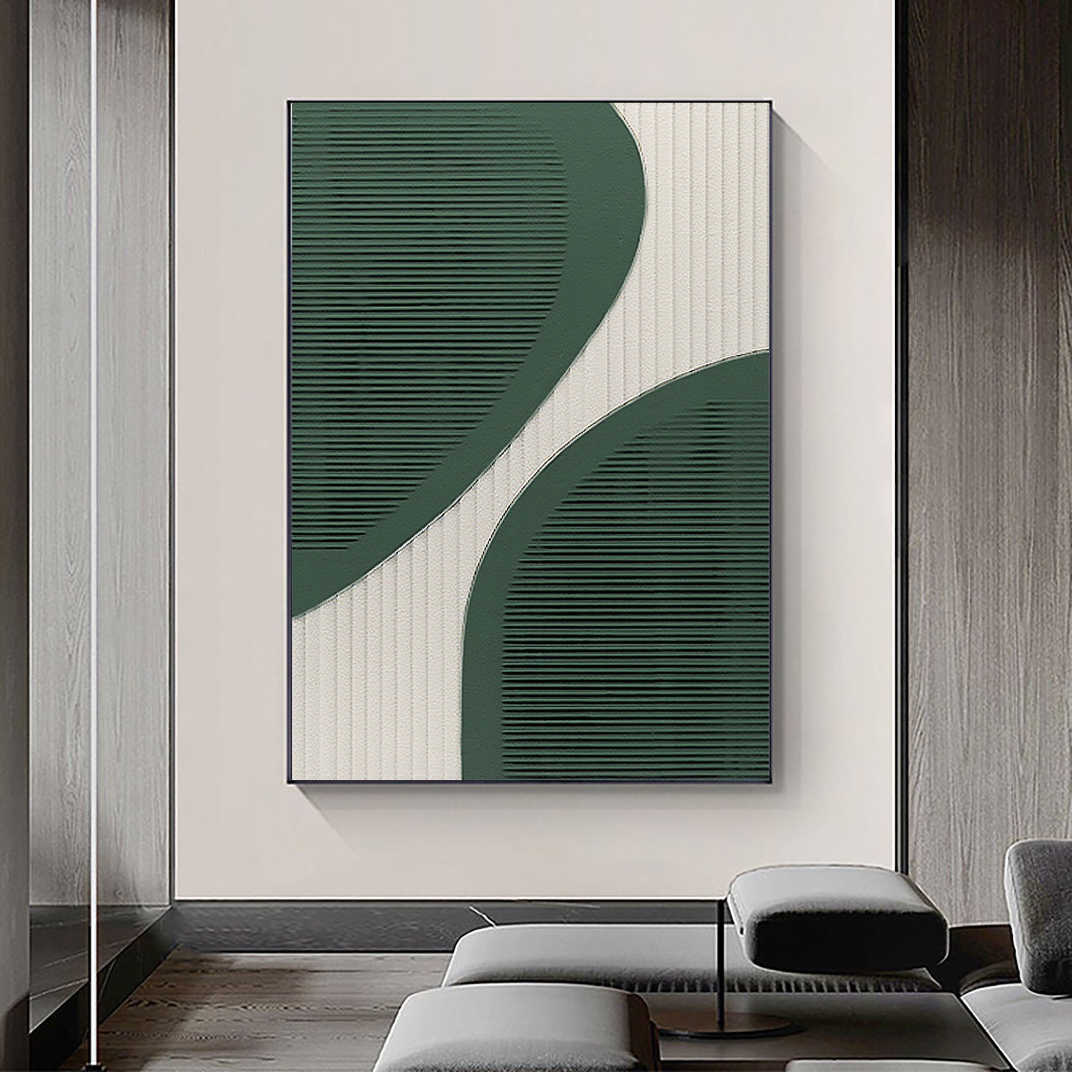 vipgallery Blue & Green Abstract Painting #CXA 008