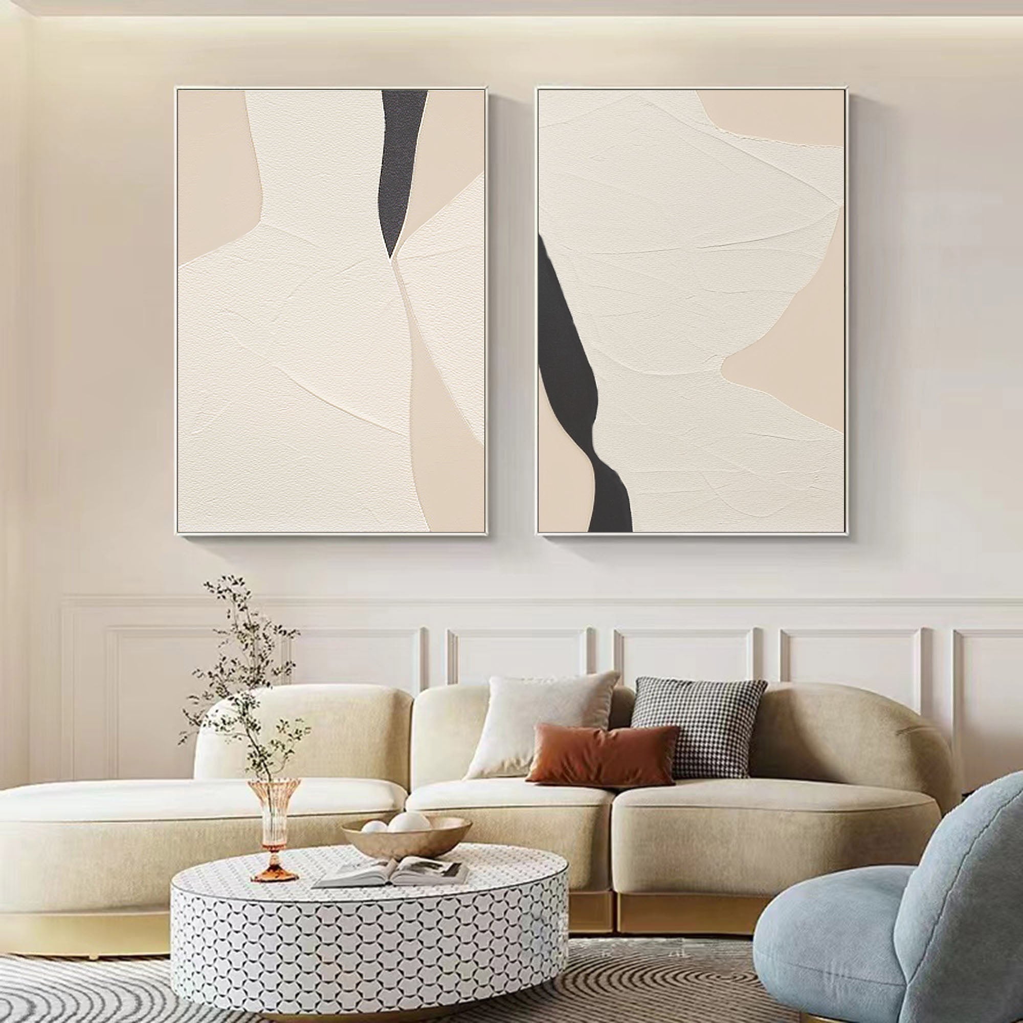 vipgallery Abstract Tranquility Painting SET OF 2 #CXA 010