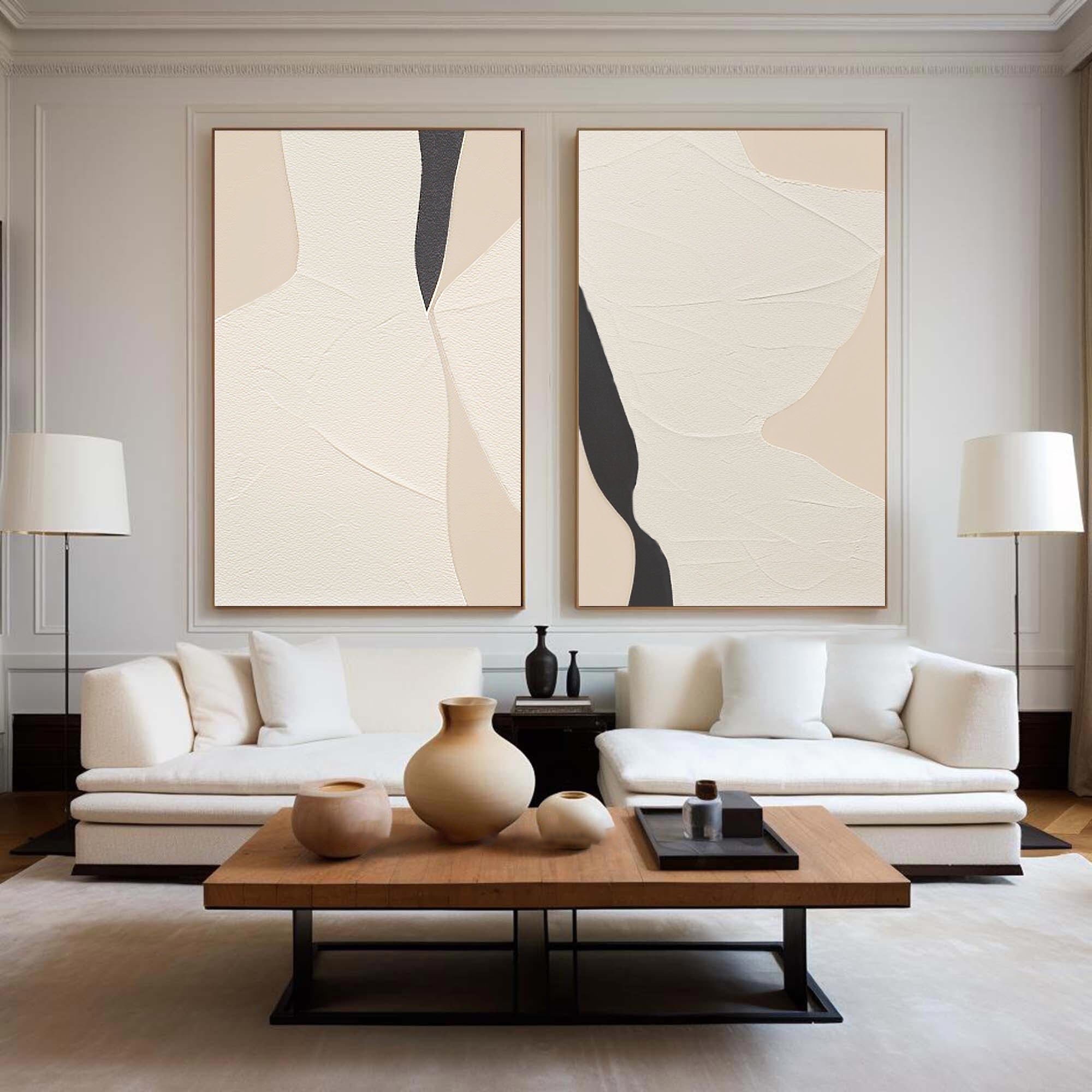 vipgallery Abstract Tranquility Painting SET OF 2 #CXA 010