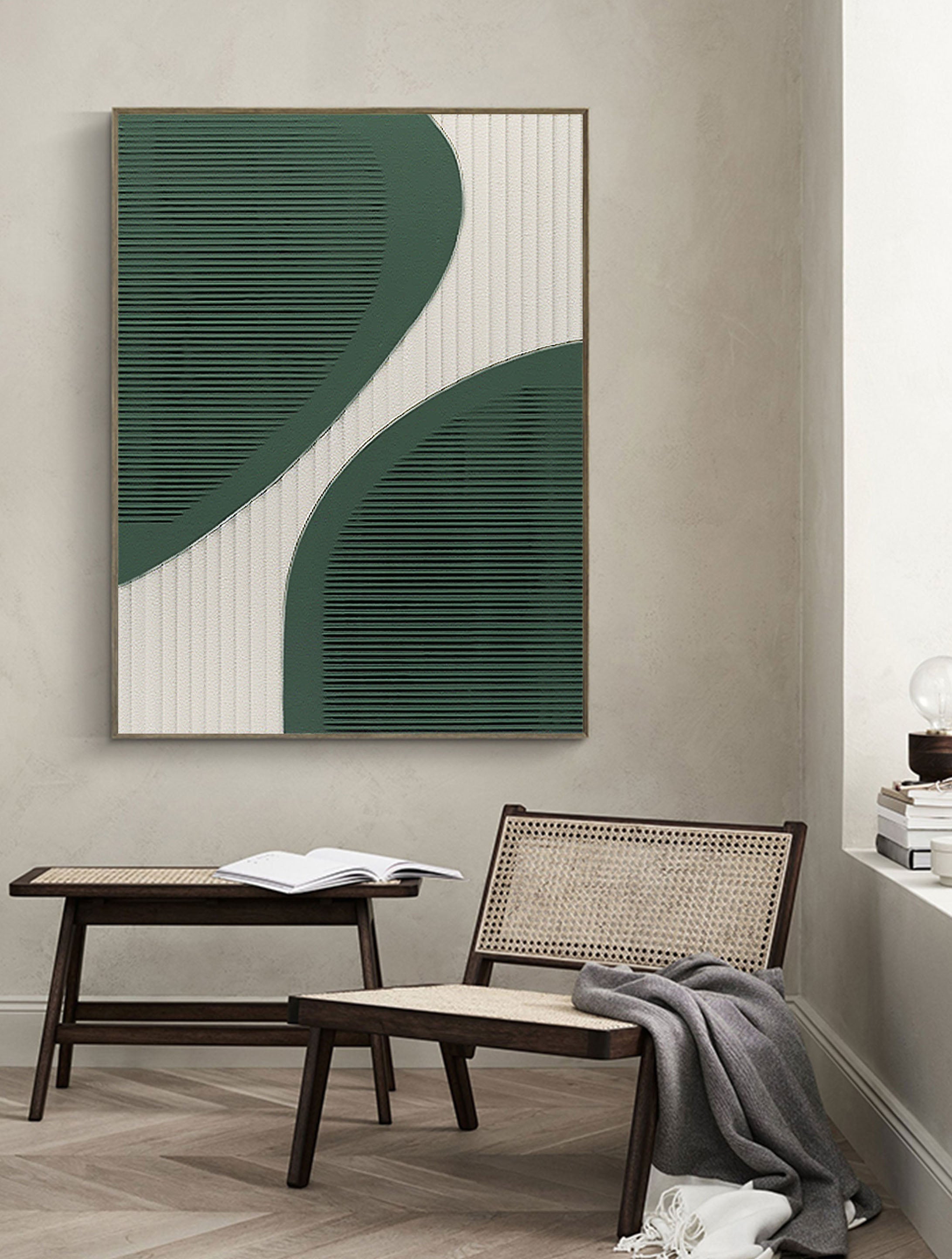 vipgallery Blue & Green Abstract Painting #CXA 008