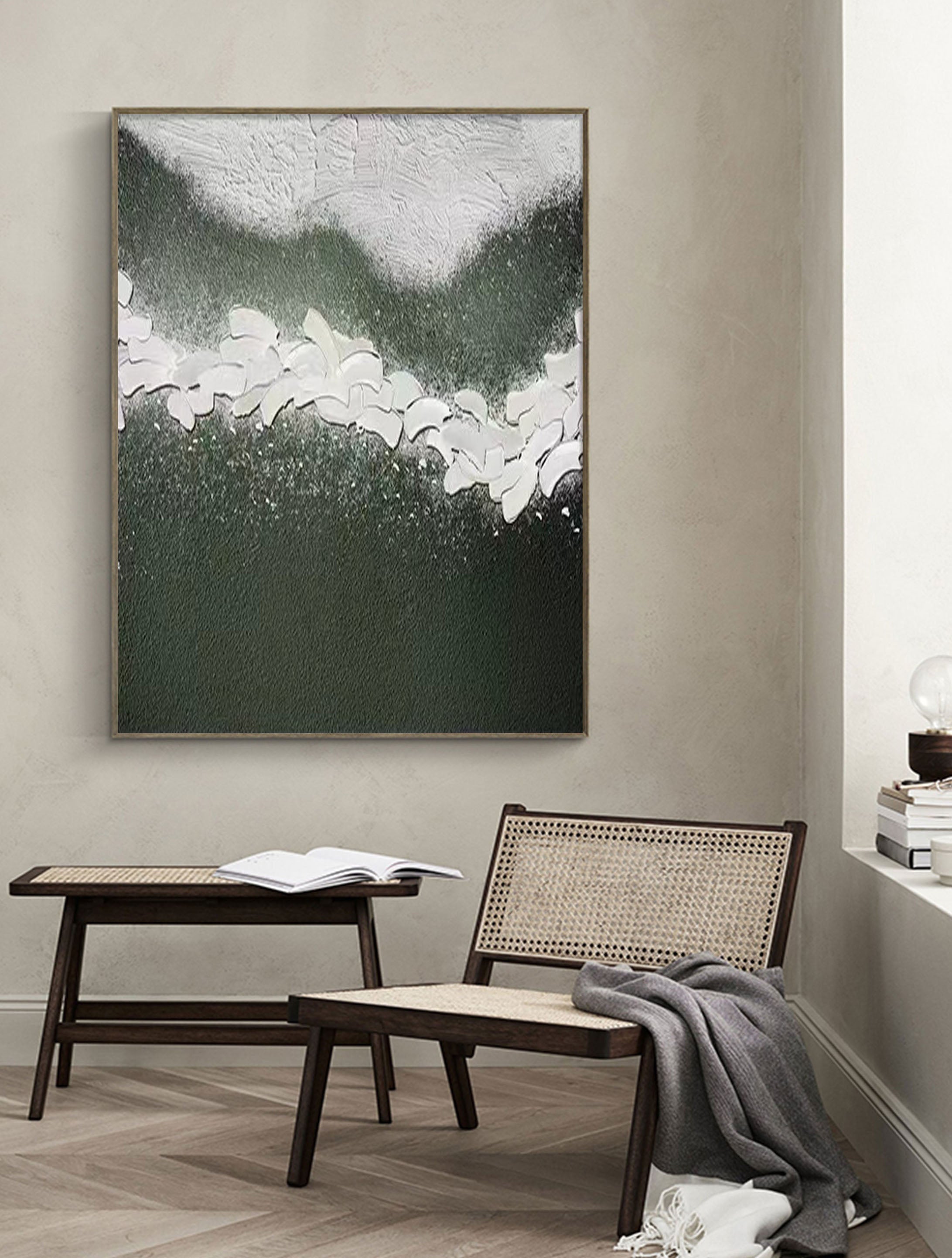 vipgallery Blue & Green Abstract Painting #CXA 010