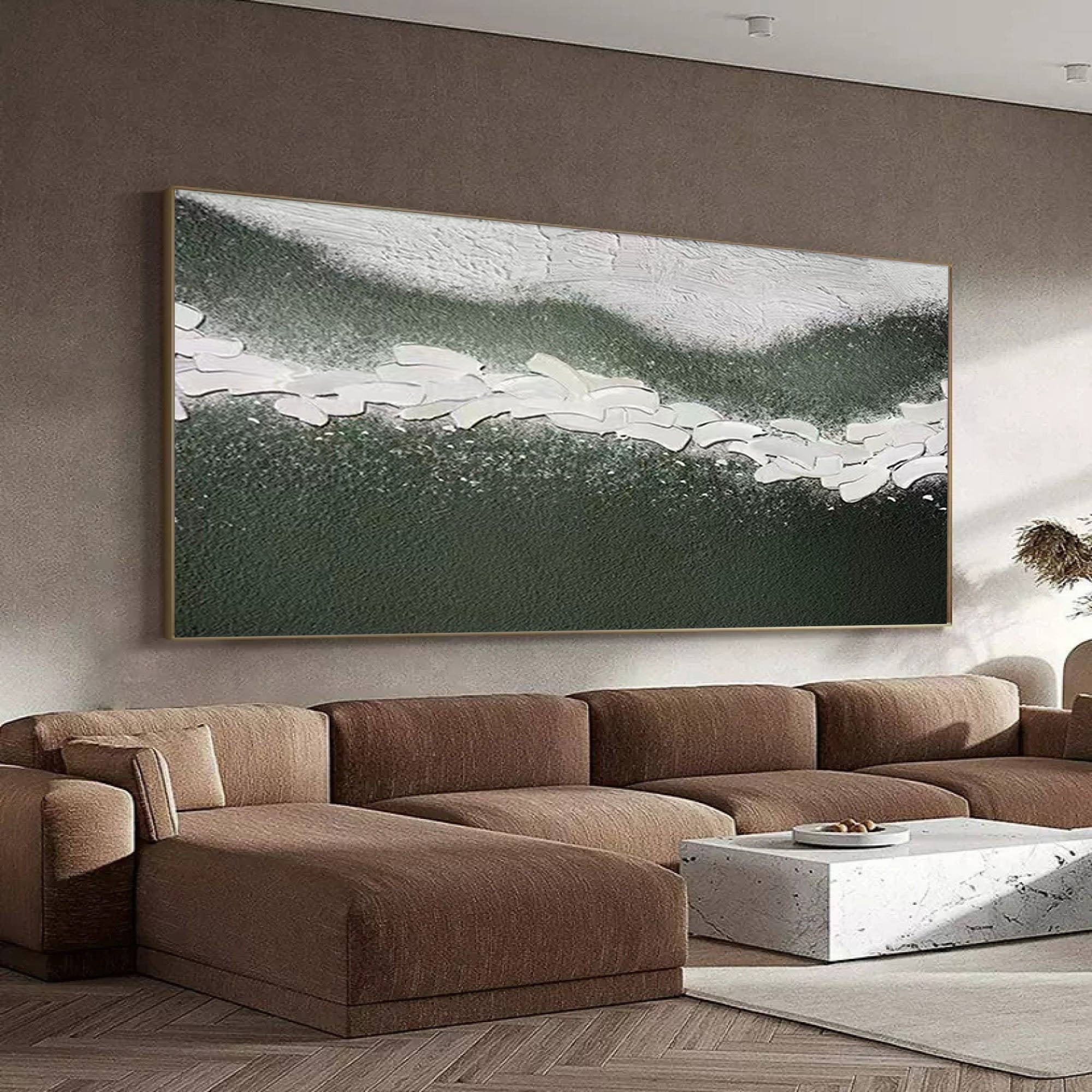 vipgallery Blue & Green Abstract Painting #CXA 011