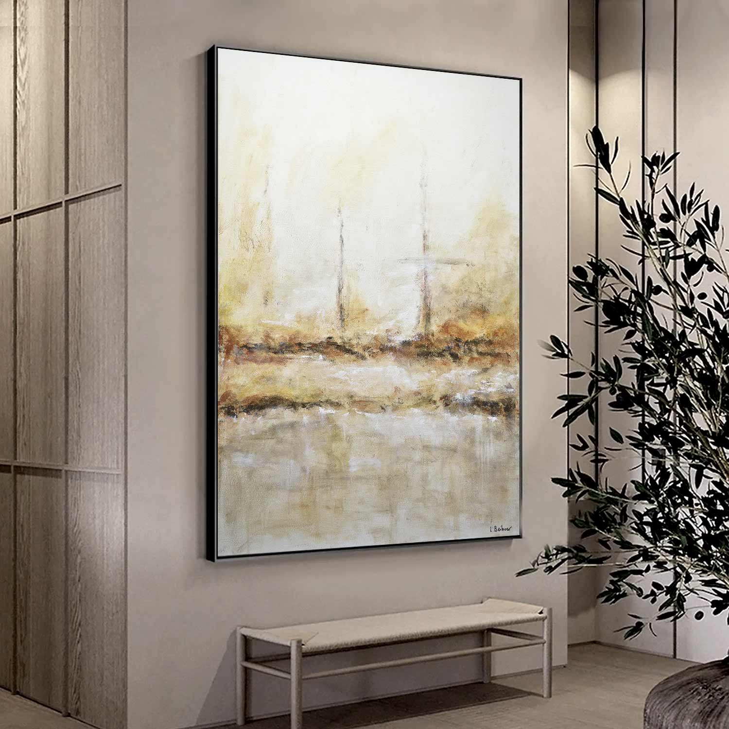 vipgallery Natural Colors Large Current Abstract Painting "Taken"