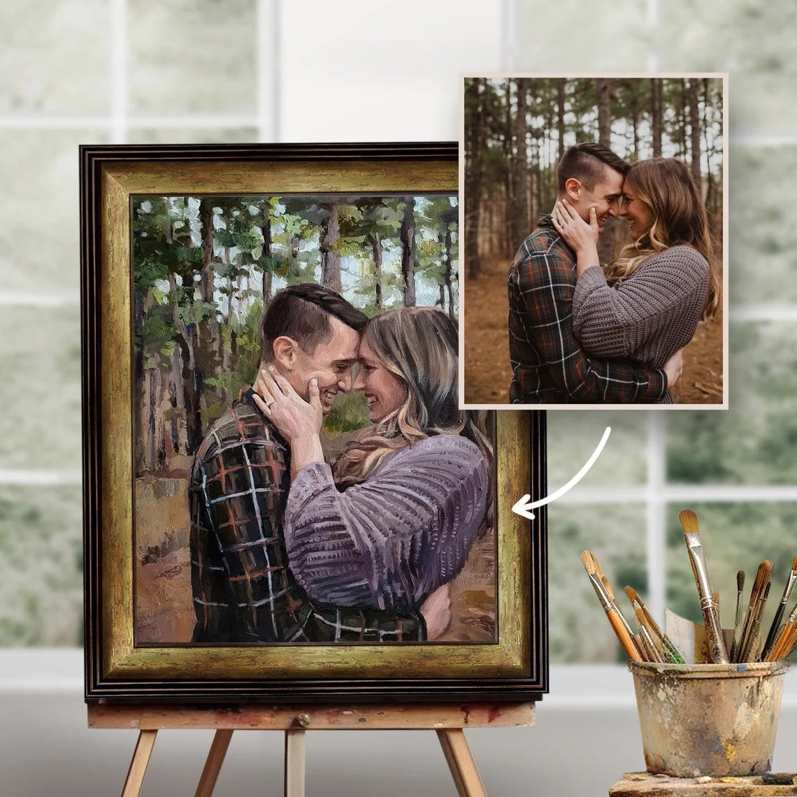 vipgallery Custom Oil Painting Portraits from Your Photos - Family & Pets#1