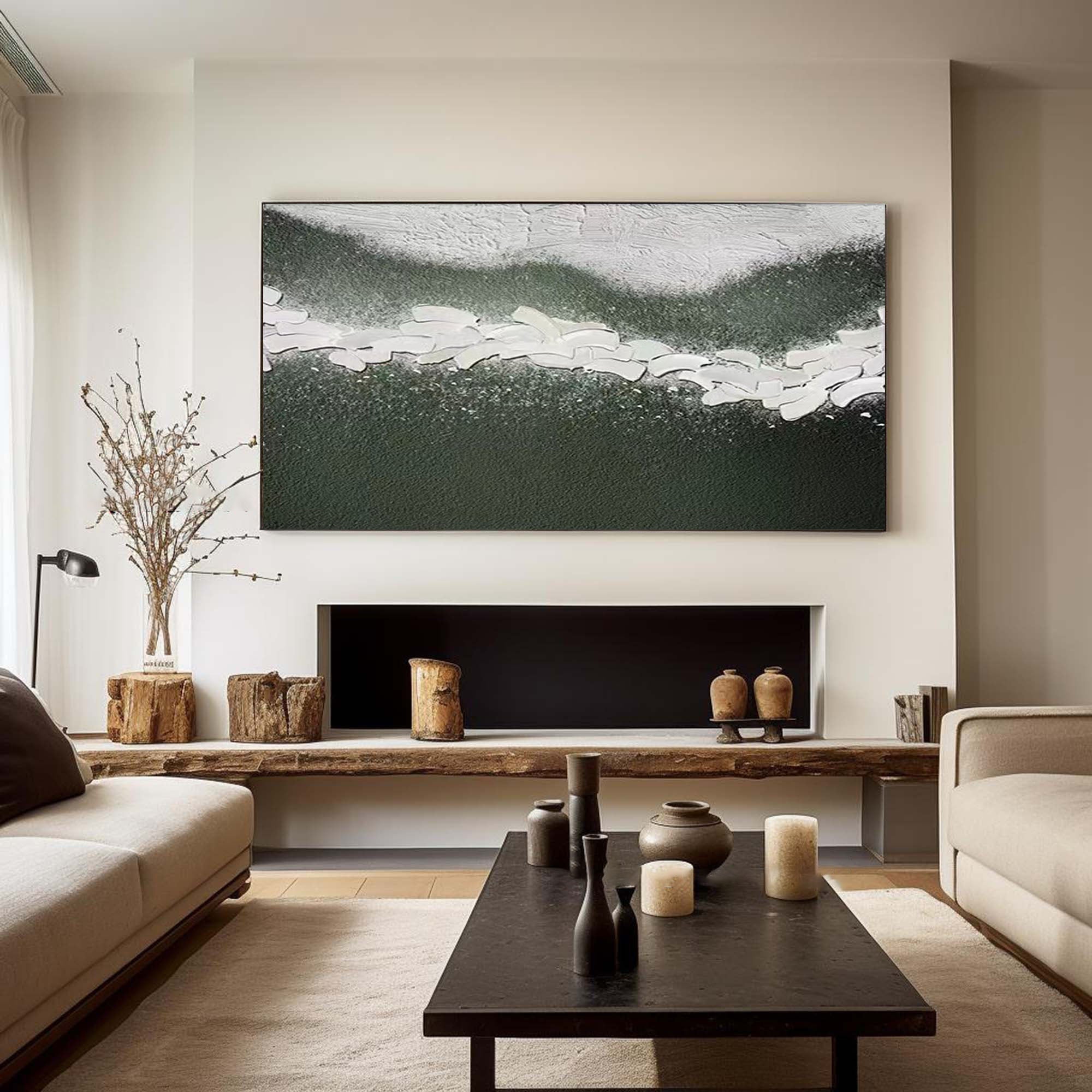 vipgallery Blue & Green Abstract Painting #CXA 011