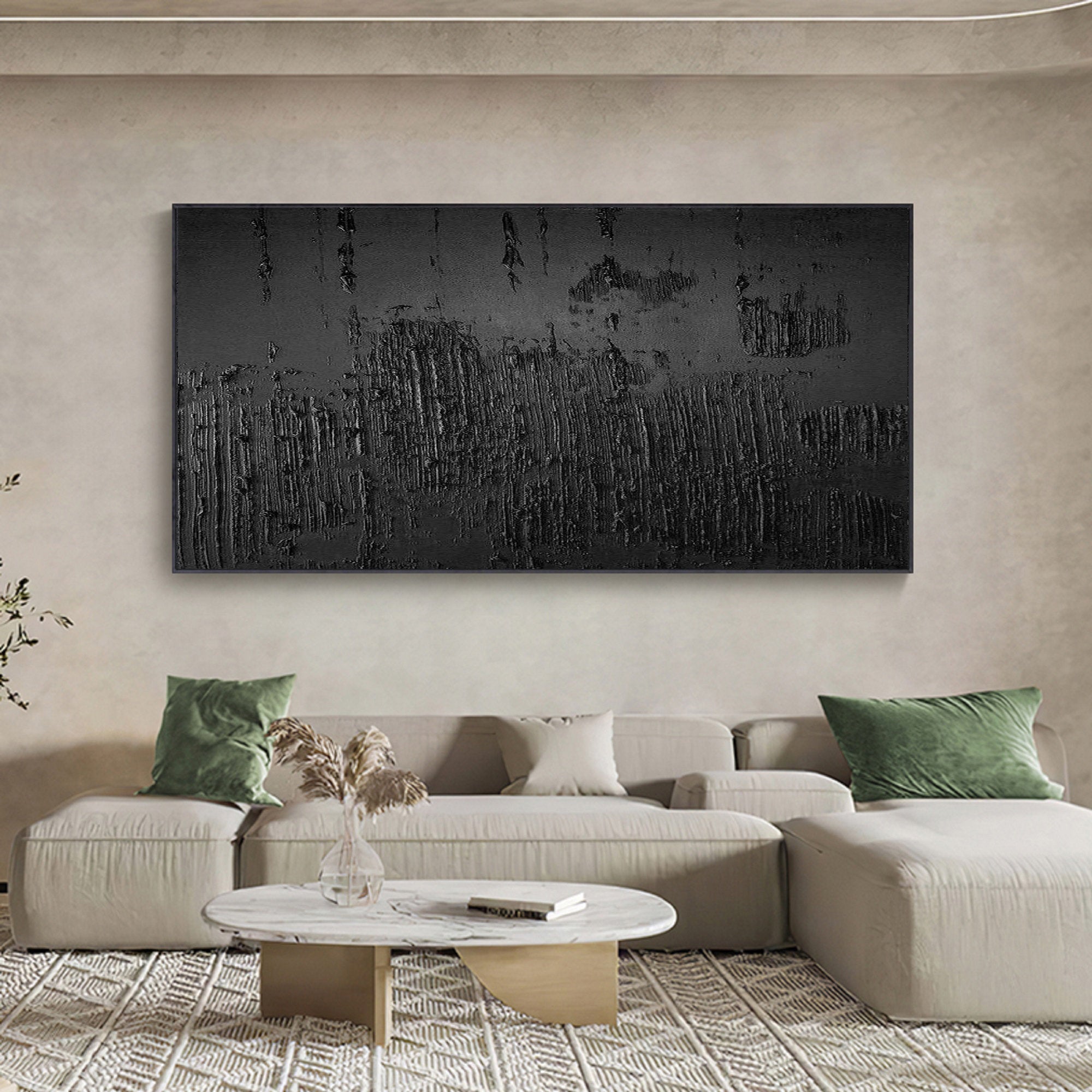 vipgallery Black Minimalist Abstract Painting #AVG 010