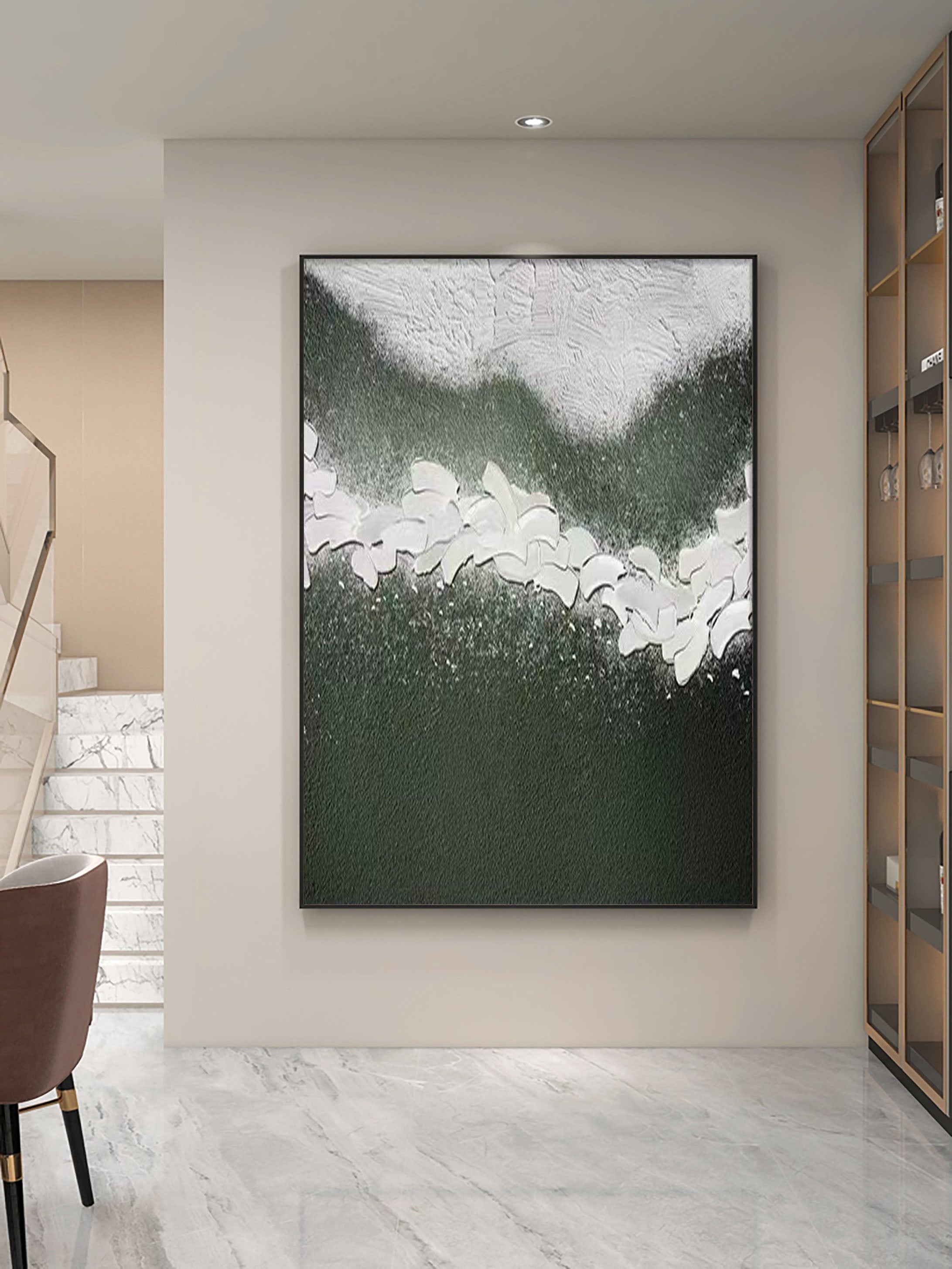 vipgallery Blue & Green Abstract Painting #CXA 010