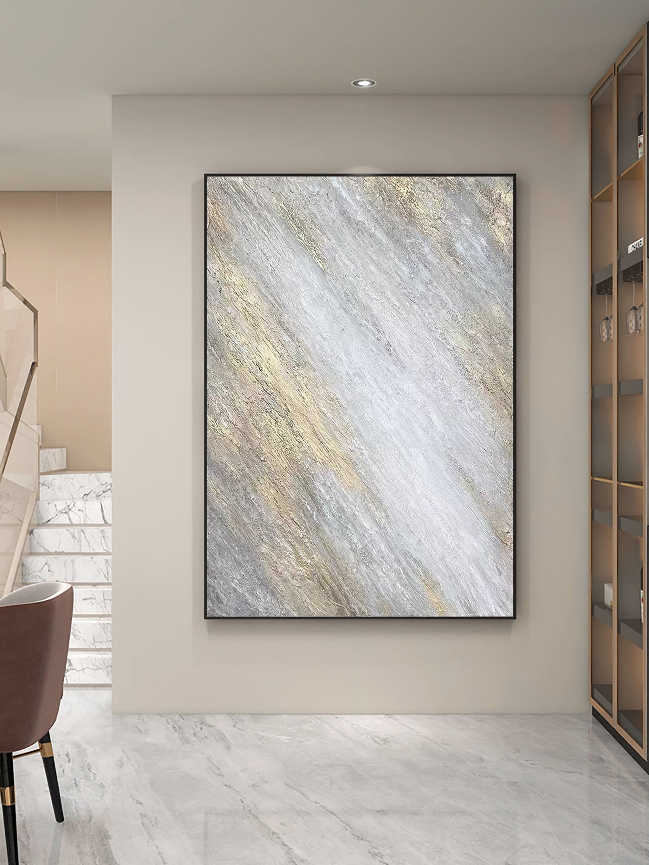 vipgallery Grey Minimalist Painting #CXA 001