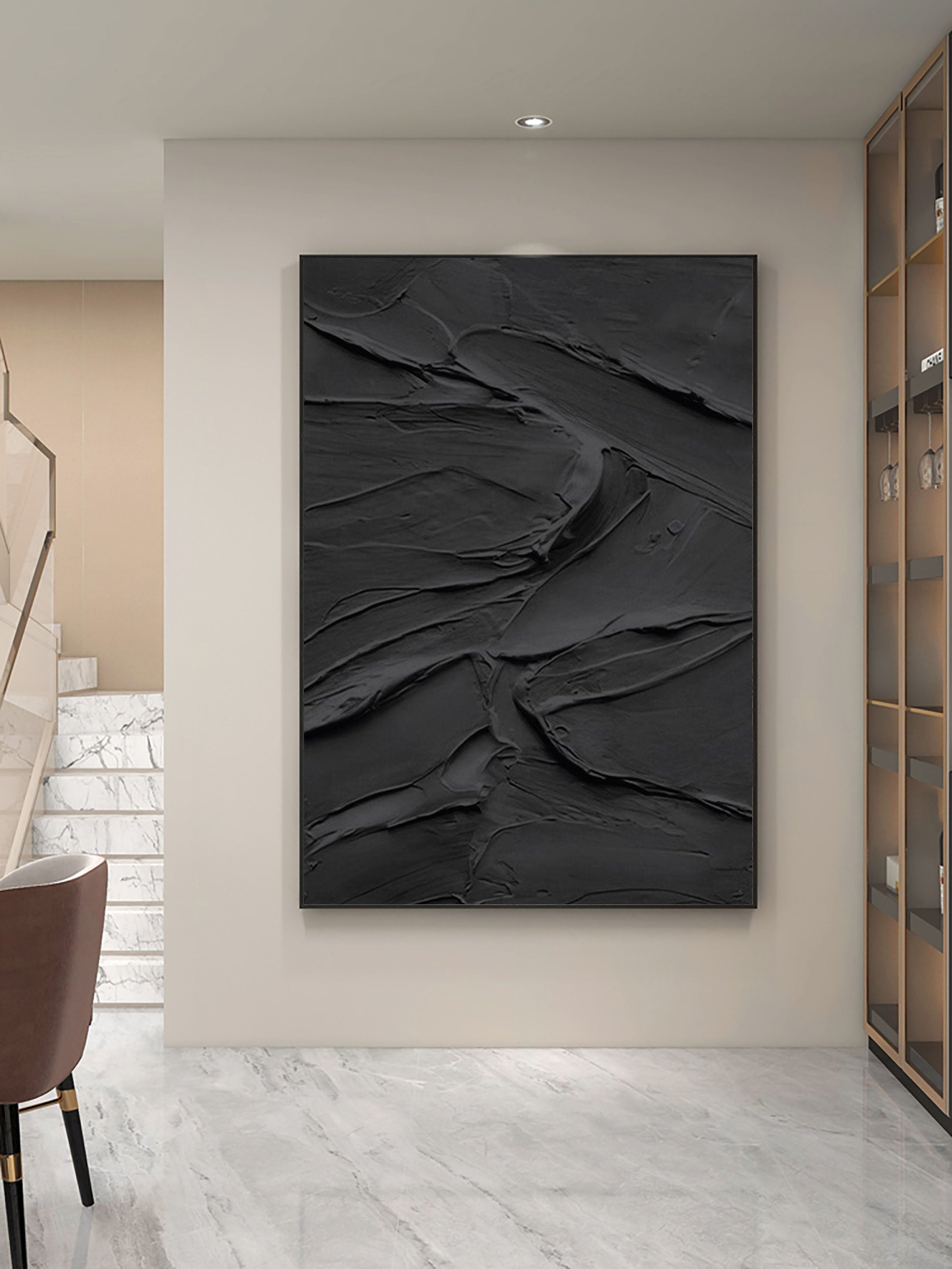 vipgallery Black & White Abstract Painting #CXA 024