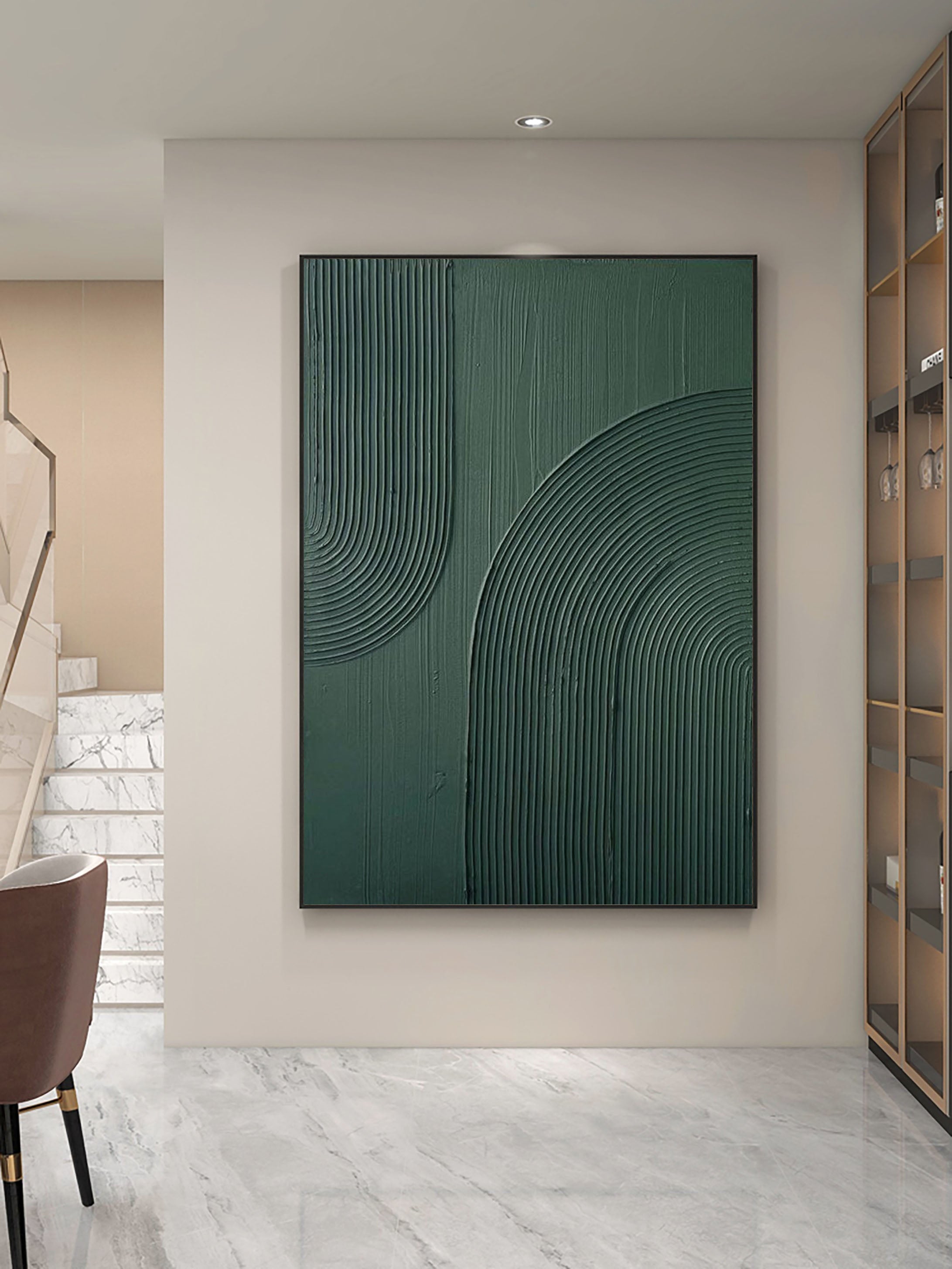 vipgallery Blue & Green Abstract Painting #CXA 015