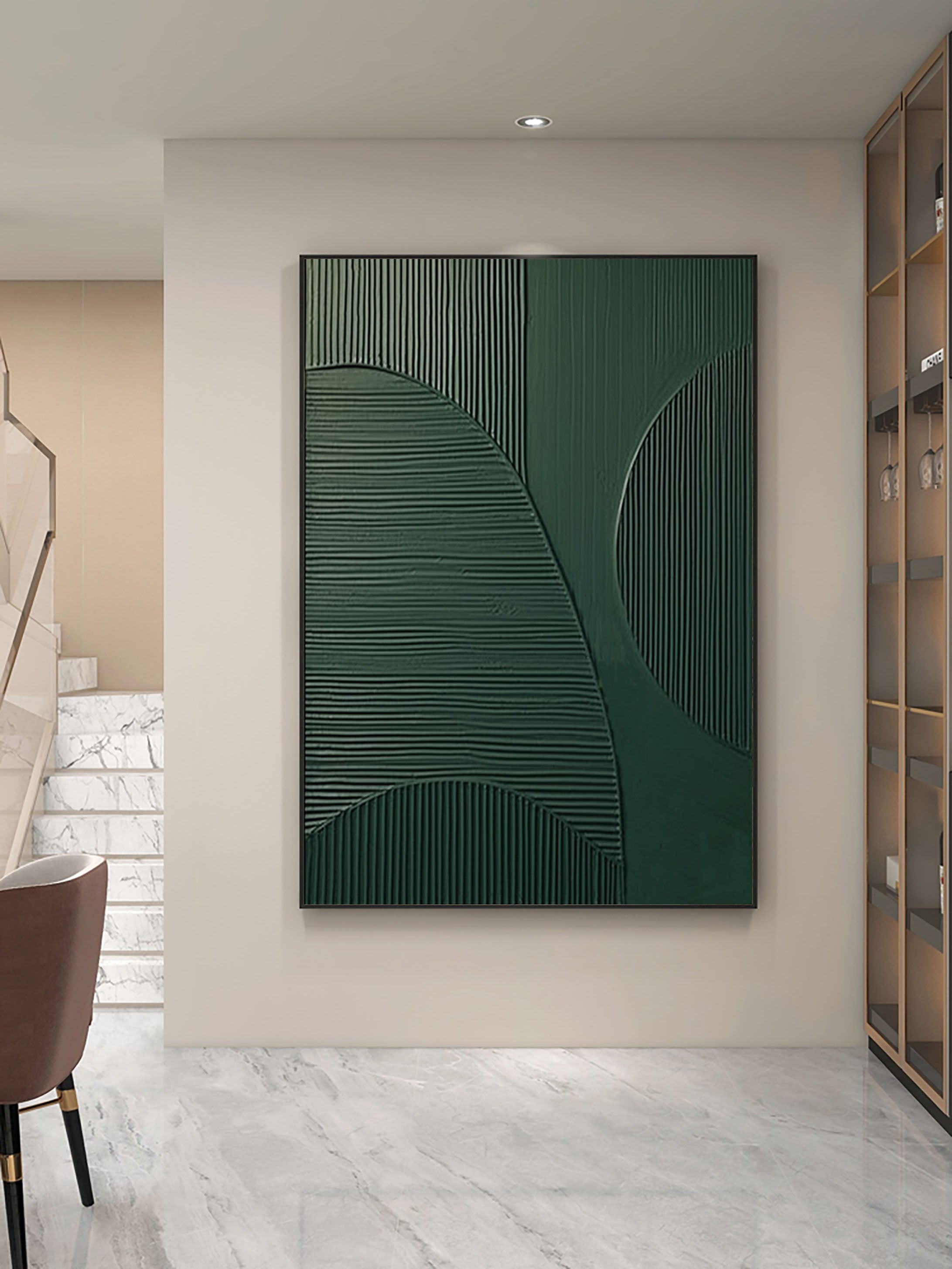 vipgallery Blue & Green Abstract Painting #CXA 009