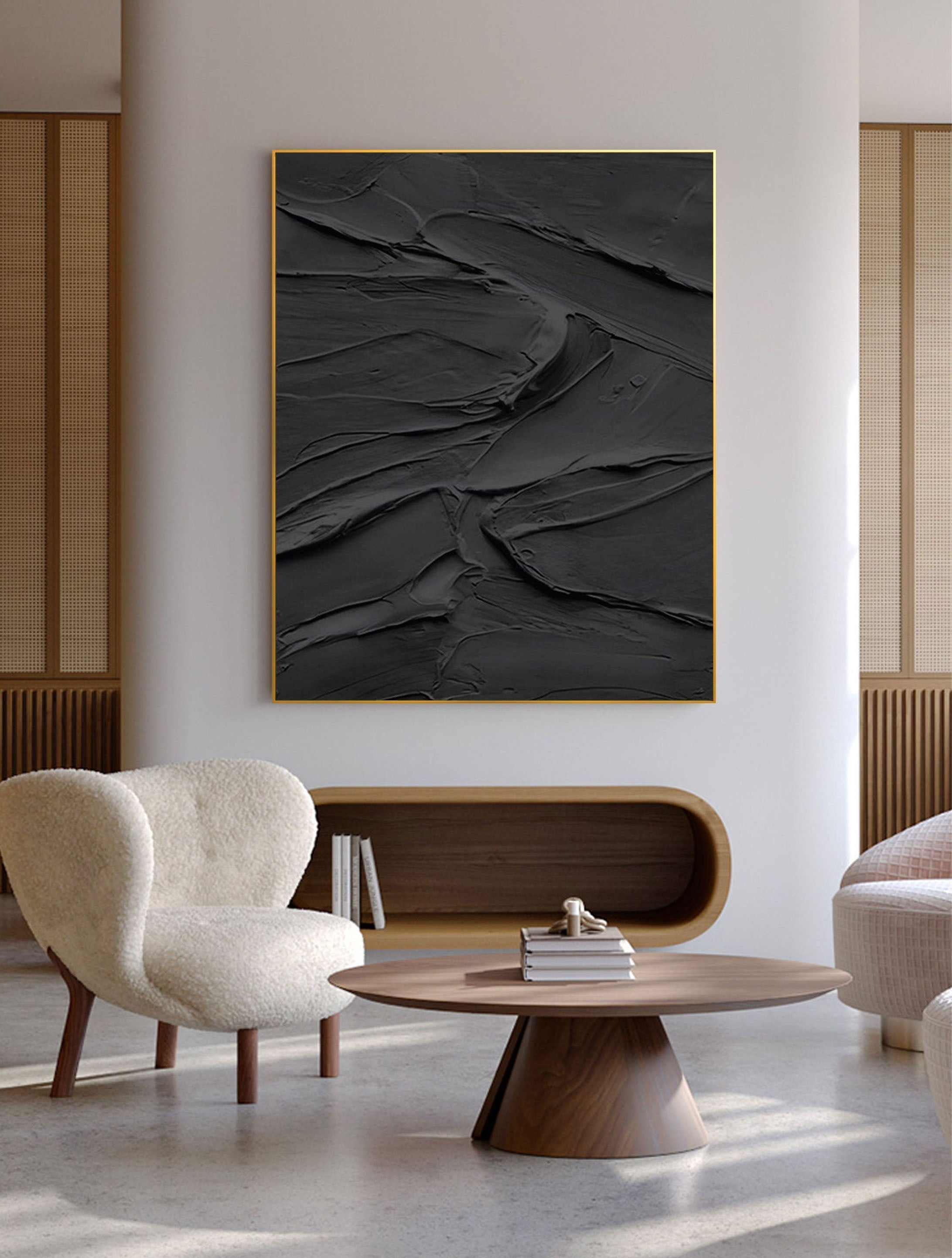 vipgallery Black & White Abstract Painting #CXA 024