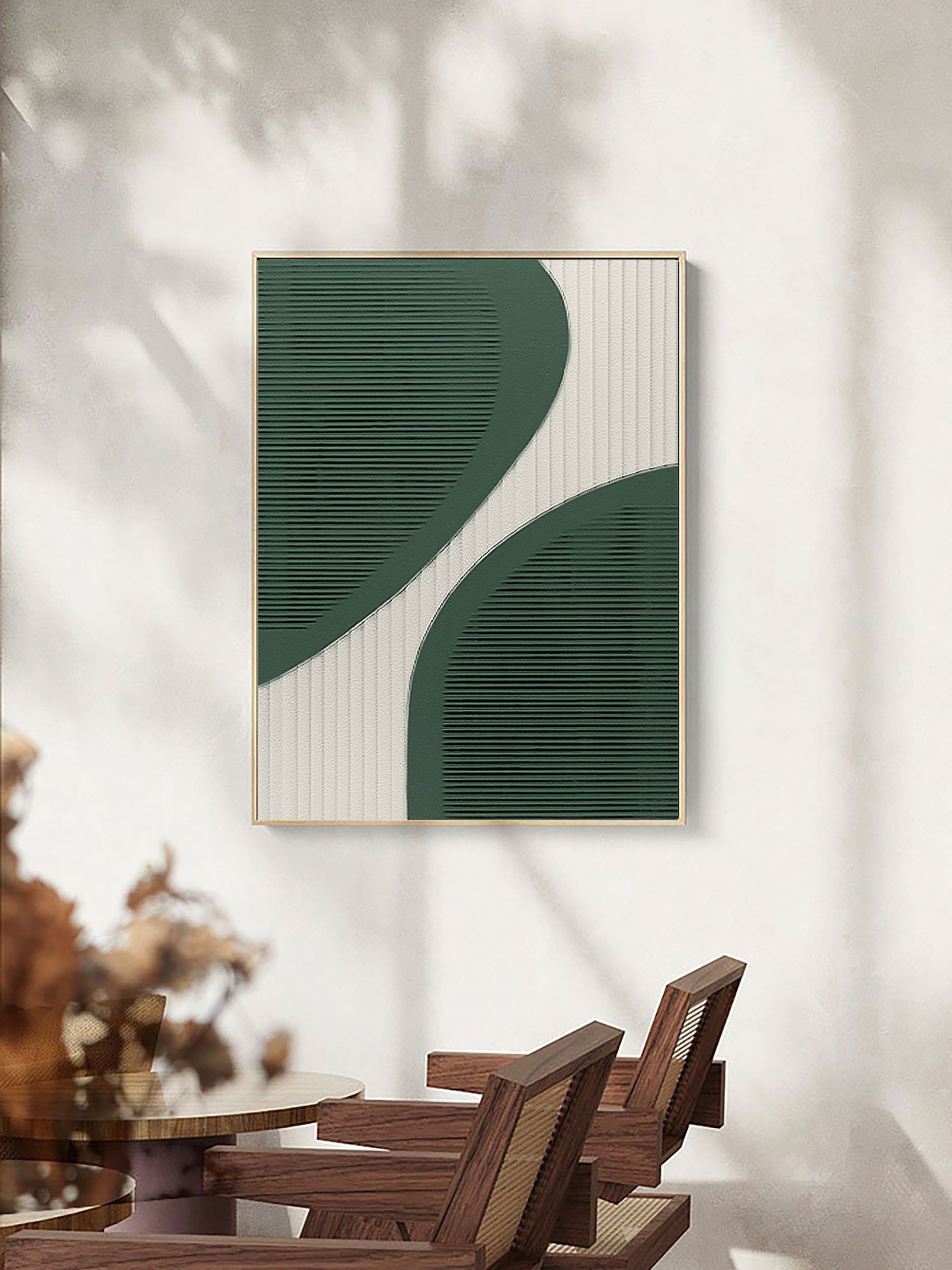 vipgallery Blue & Green Abstract Painting #CXA 008