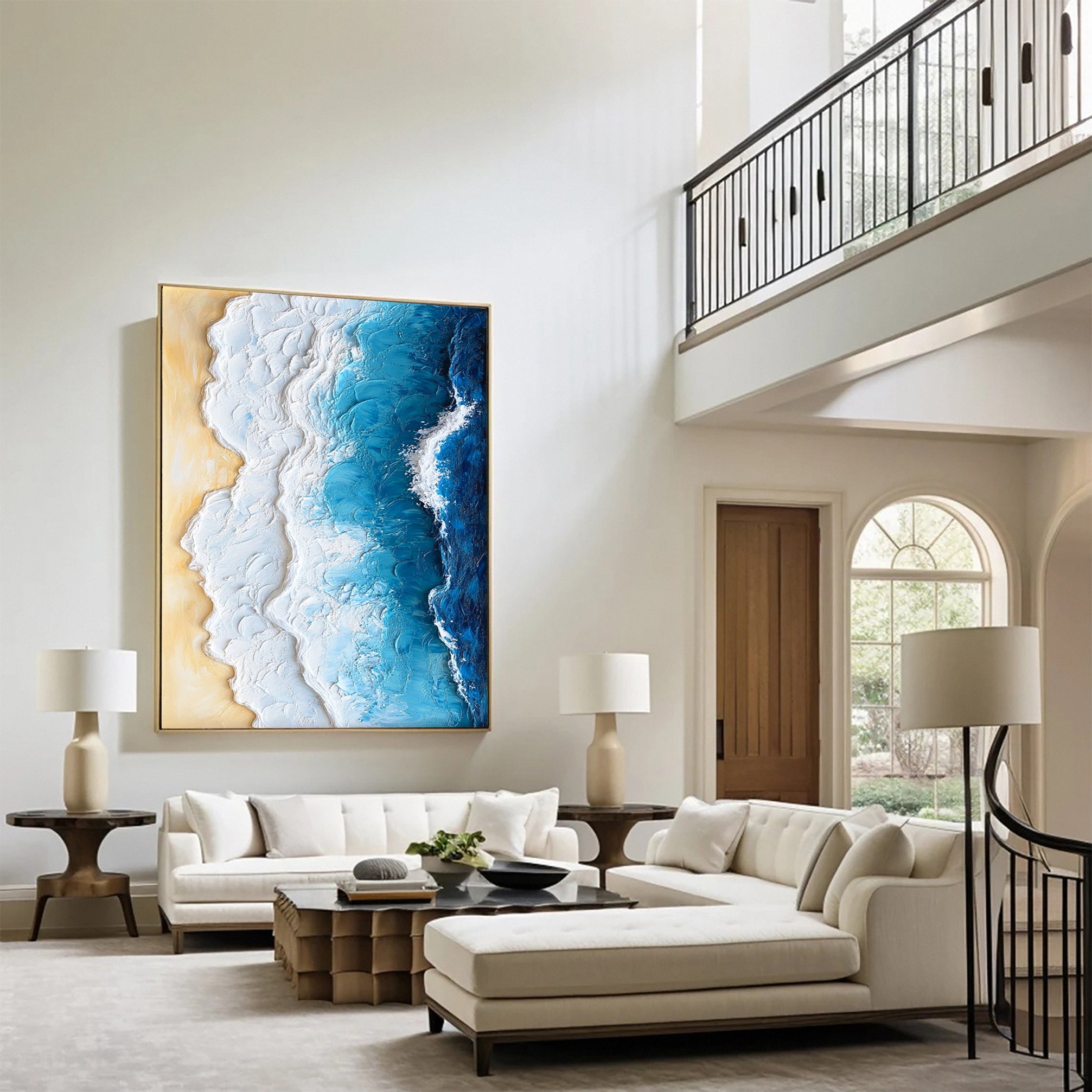 vipgallery Ocean Edge: Textured Coastal Painting