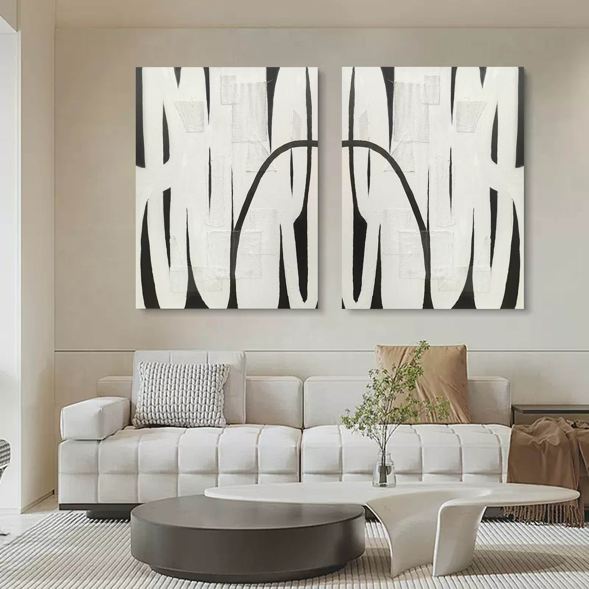 vipgallery Abstract Painting Set Of 2 #SP118