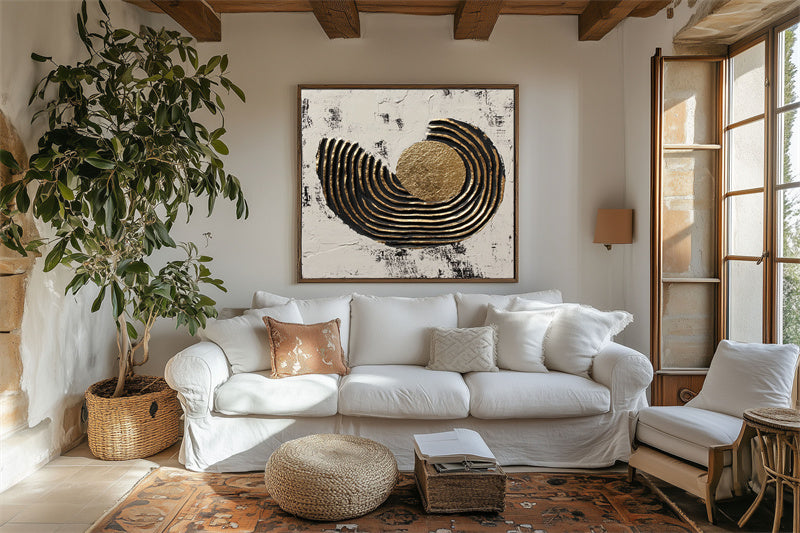 vipgallery Golden Eclipse: Textured Radiance-wp240508
