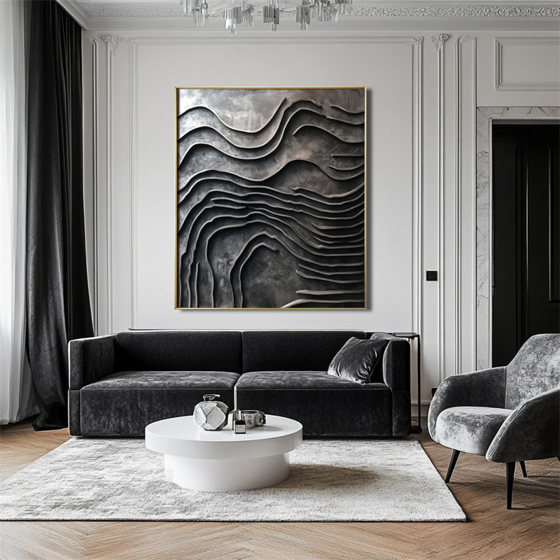 vipgallery Layered Metallic Wave Artwork-240978