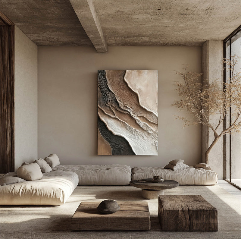vipgallery Earthy Textured Flow Artwork-241028