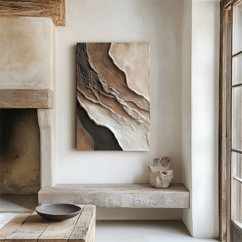 vipgallery Earthy Textured Flow Artwork-241028