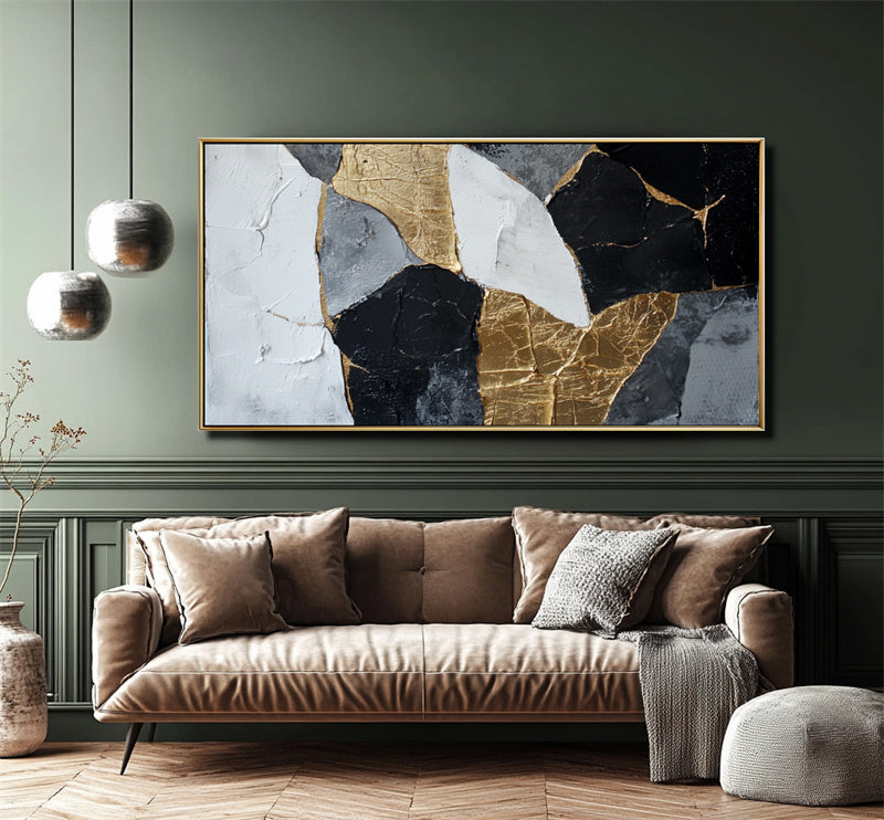 vipgallery Abstract Gold Black Wall Art-wp241338