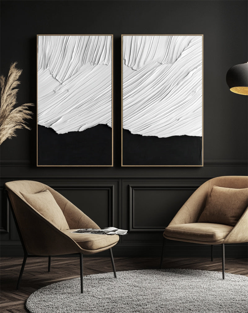 vipgallery Dual Textured Black & White Panels-wp241368
