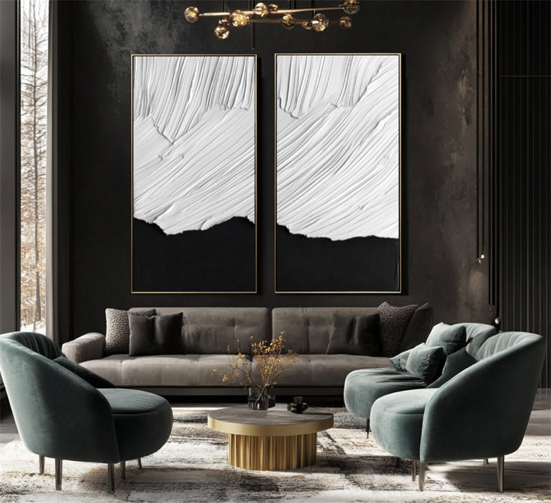 vipgallery Dual Textured Black & White Panels-wp241368